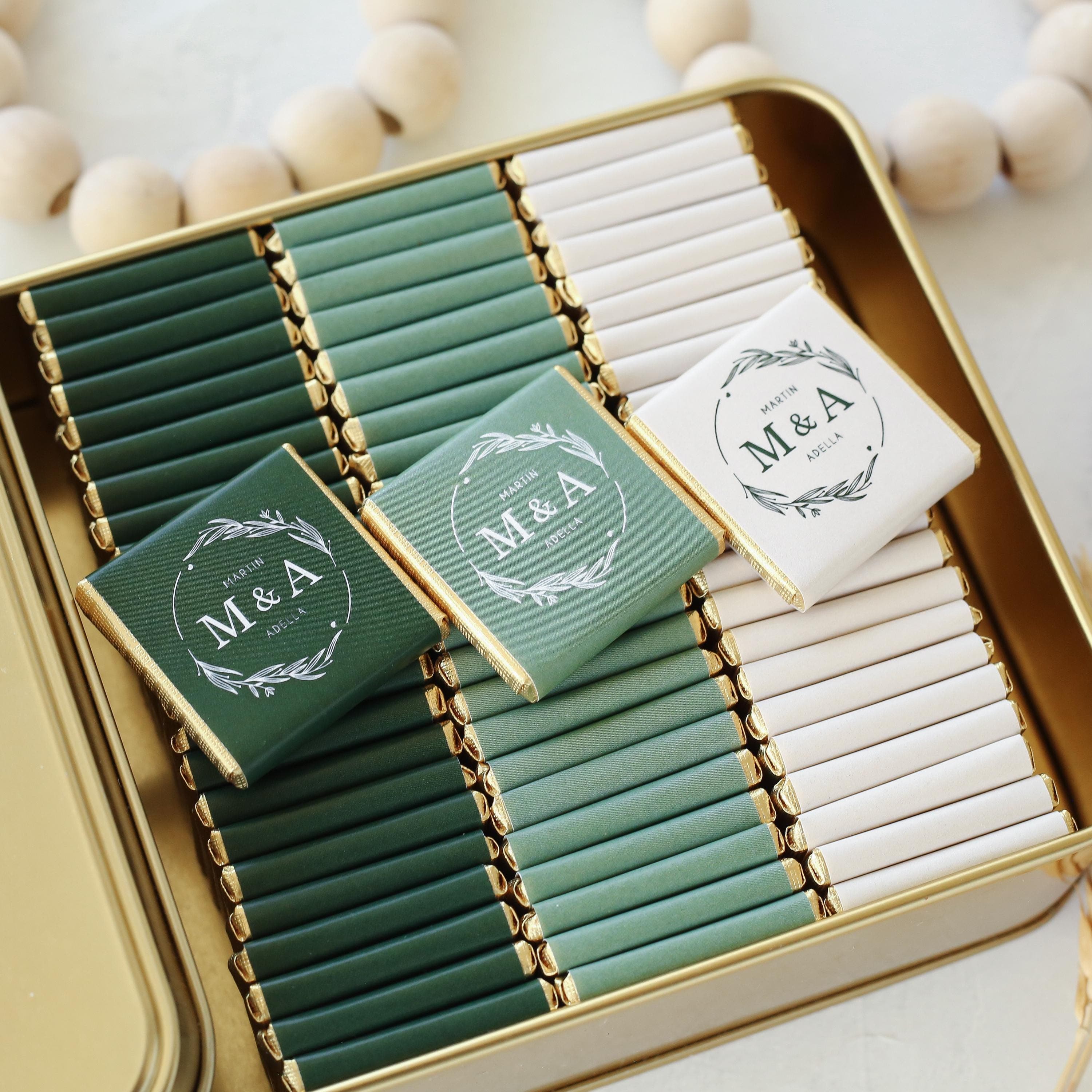 50 Pcs Luxury Wedding Chocolate, Customized Chocolate, Wedding Favors, Wedding Chocolate Favors, Favors For Guests, Engagement Chocolate - image 4