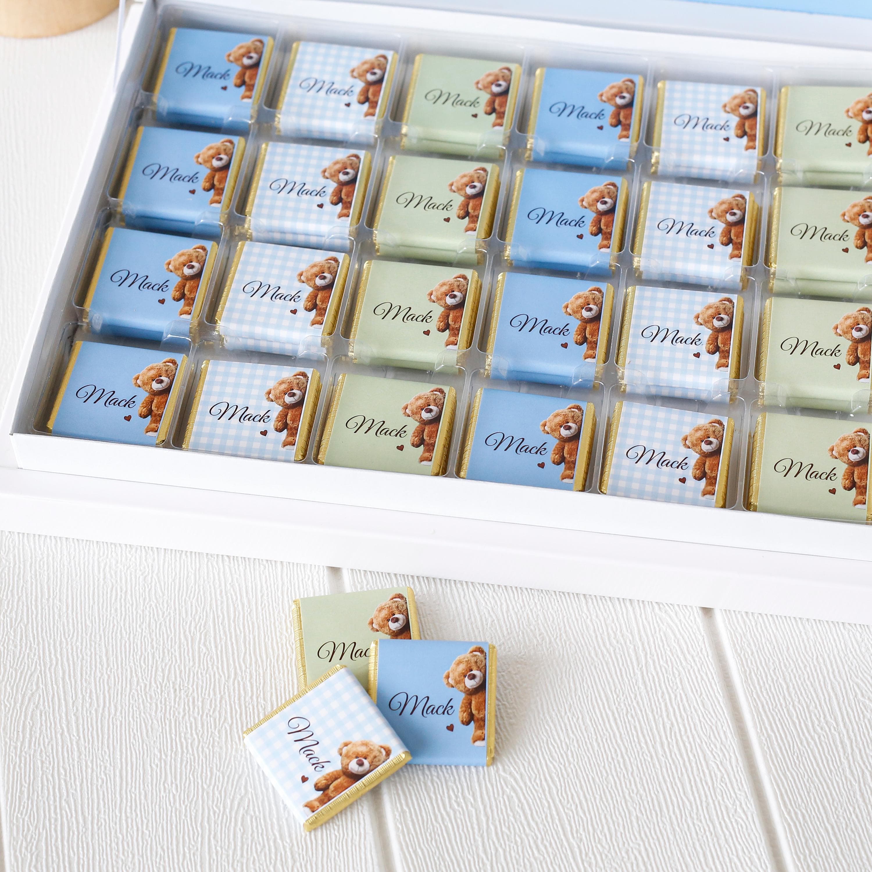 50 Pcs Personalized Baby Shower Chocolate Box, Newborn Baby Chocolate Favors, Custom Chocolate Favors, Baby Party Favors, Baby Shower Gift - image 4