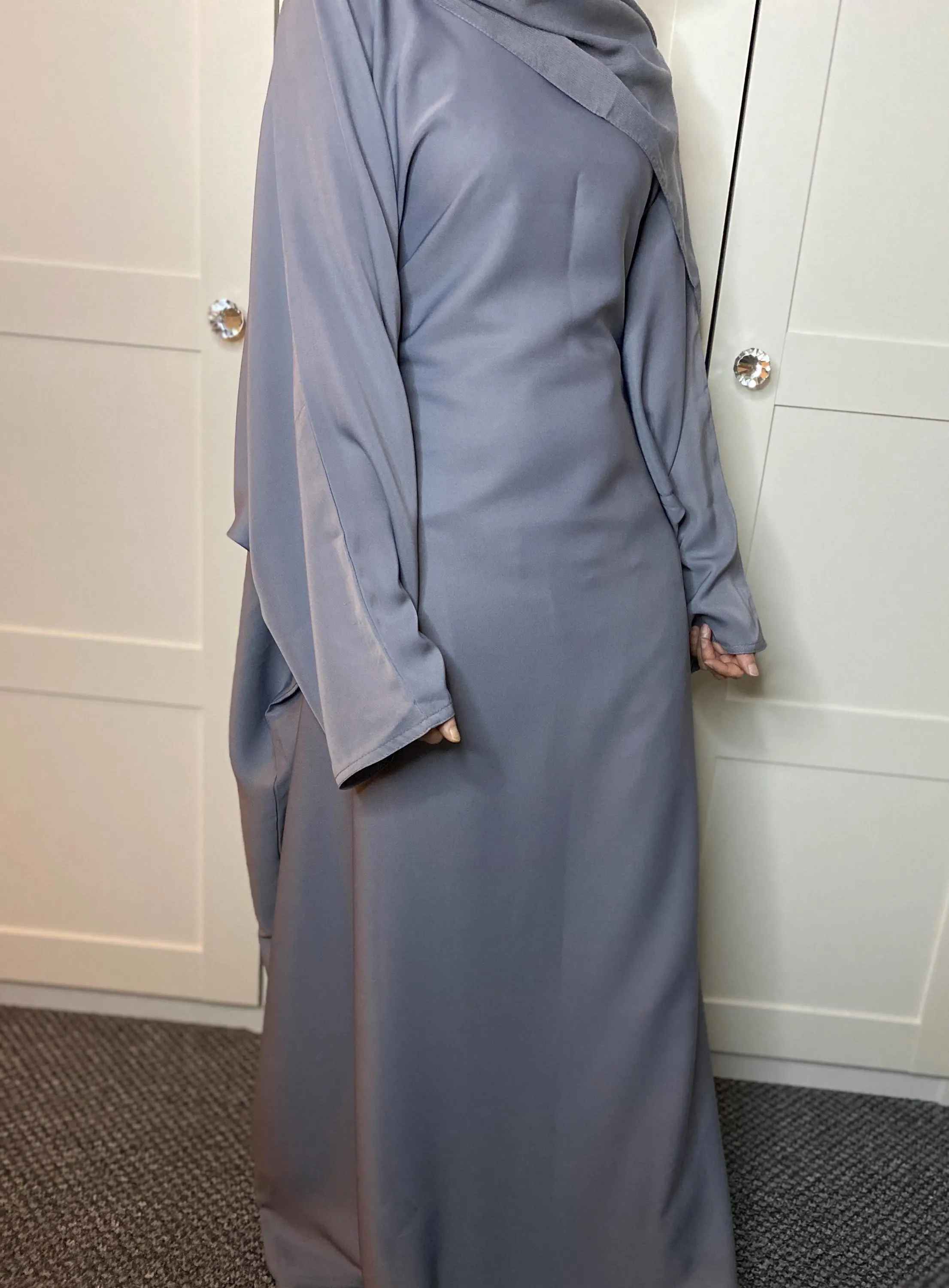 Butterfly Nida Abaya with Inner Belt - Modest Prayer Dress