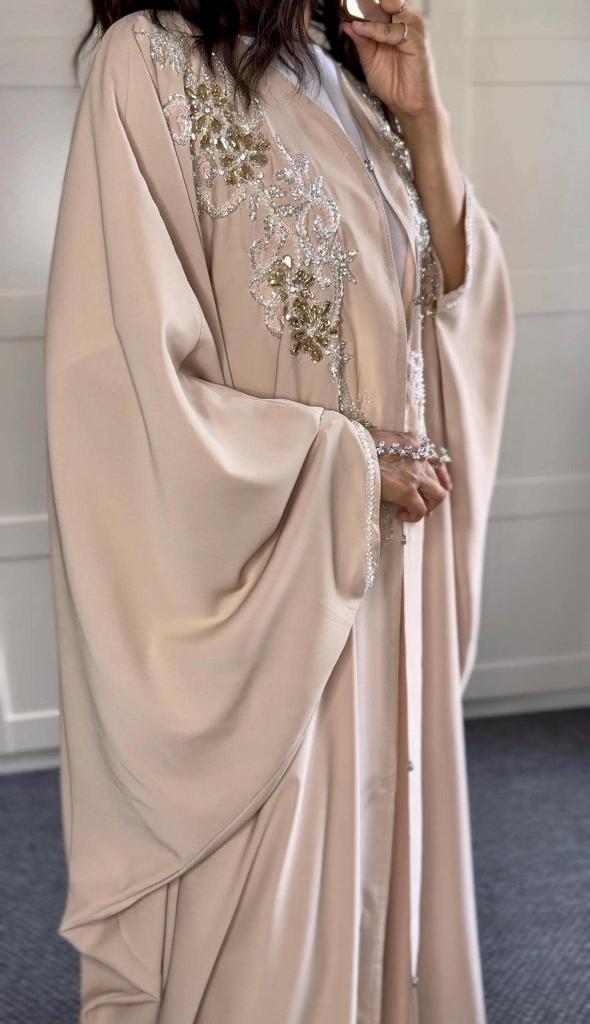 Elegant Beaded Abaya with Hijab, Wedding Ramadan Eid Dress Gift - image 5
