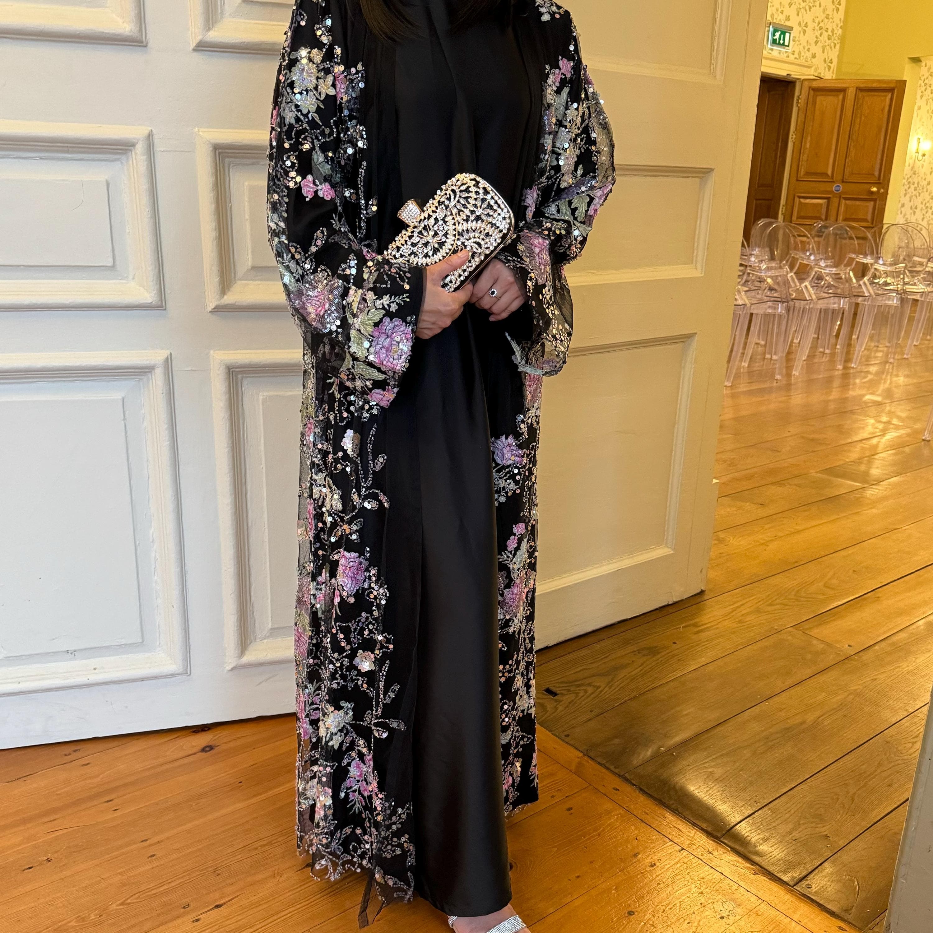 Luxury Lace Abaya: Enchanted Evening Dress, Eid Ramadan Wedding