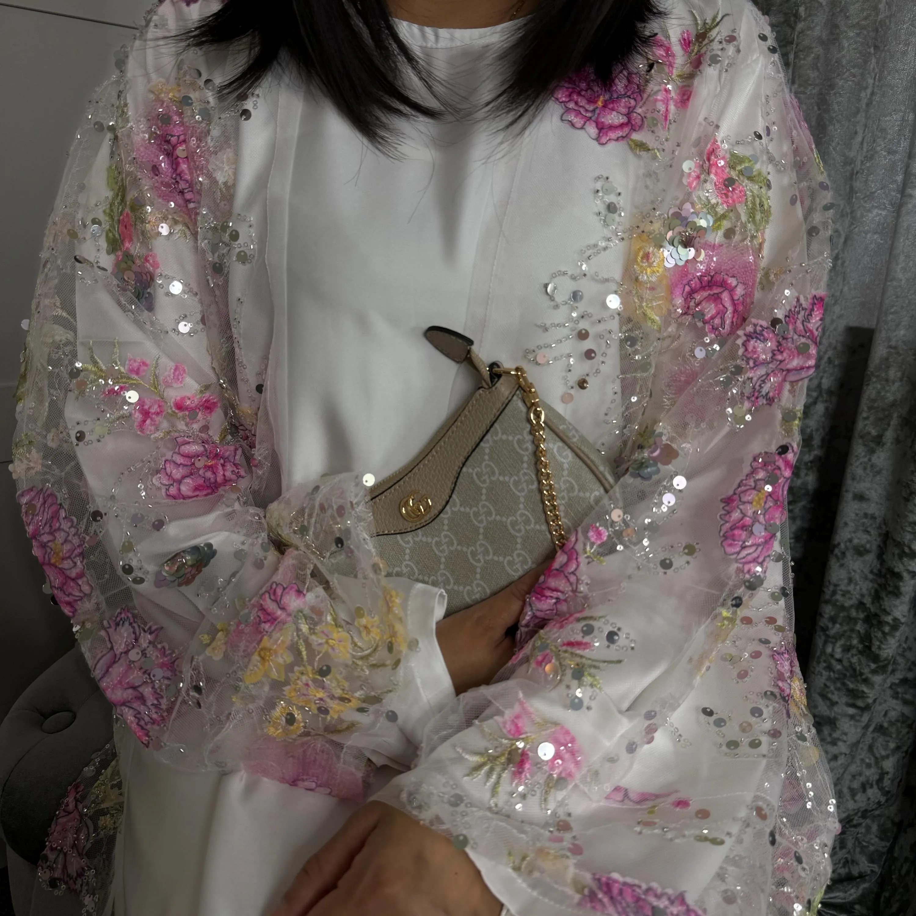 Luxury Lace Abaya: Enchanted Evening Dress, Eid Ramadan Wedding - image 5