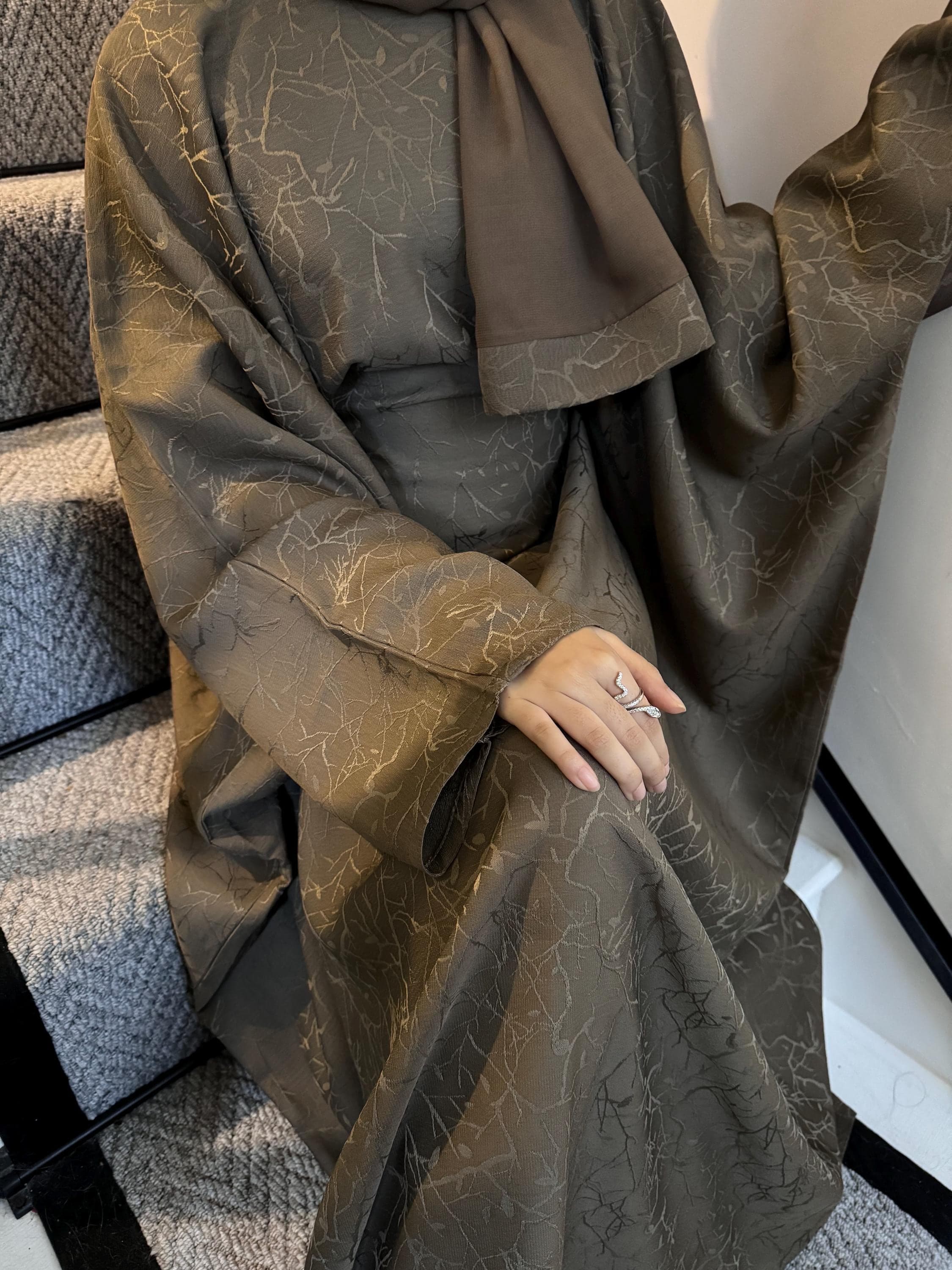 Jacquard Abaya, Butterfly Abaya, Pocket Abaya, Prayer Abaya, Khaki, Brown, Grey Abaya, Eid Abaya, Ramadan, Linen Abaya, Jilbab, Plain Abaya