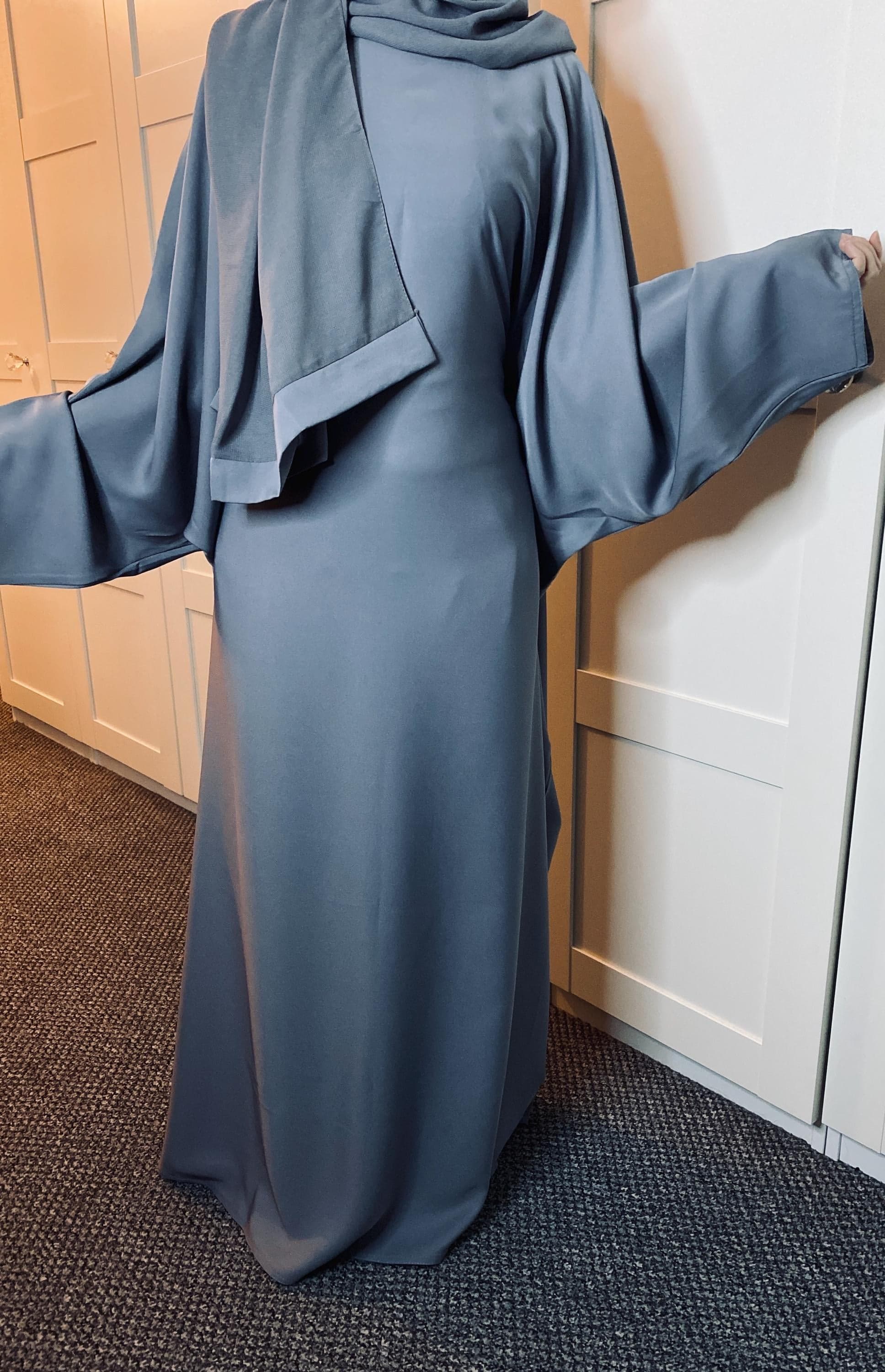 Butterfly Nida Abaya with Inner Belt - Modest Prayer Dress - image 5