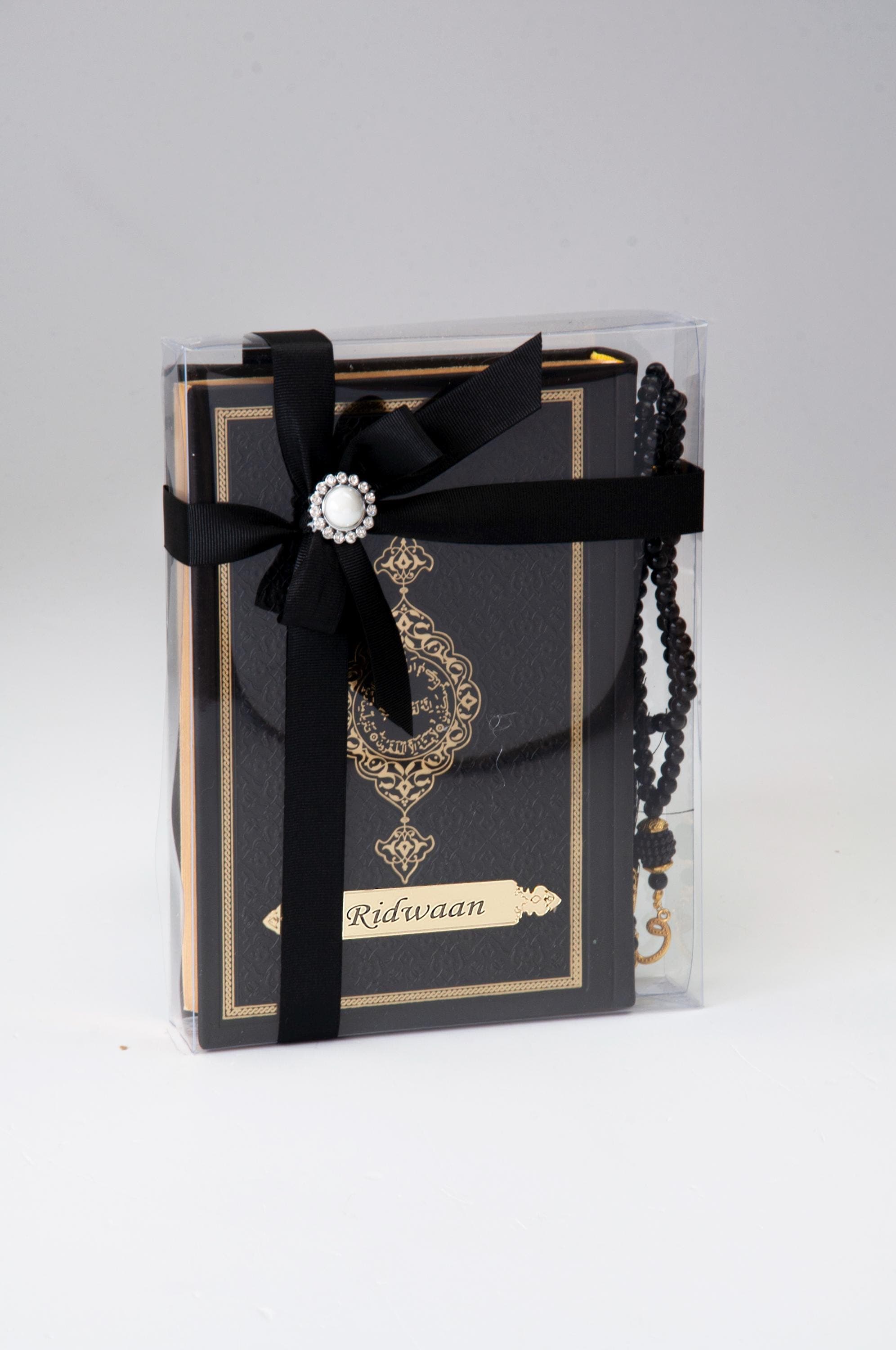 Personalized Quran Gift Set with Name Tag, Prayer Beads Included, Islamic Gift for Her, Medina Script, Luxury Wrapped Quran - image 5