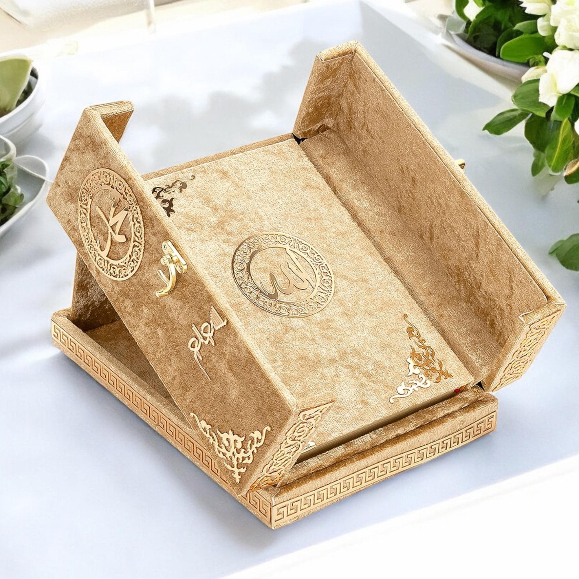 Personalized Quran Set with Double Cover Desk Stand Quran Stand Islamic Gift Set Muslim Gift Islamic Wedding Gift Birthday Gift Umrah Gift - image 5