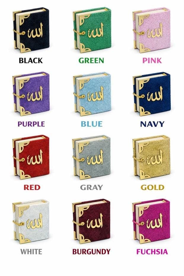 Personalized Mini Quran Gift Set: Velvet, Pearl Tasbeeh, Elegant Box - image 3