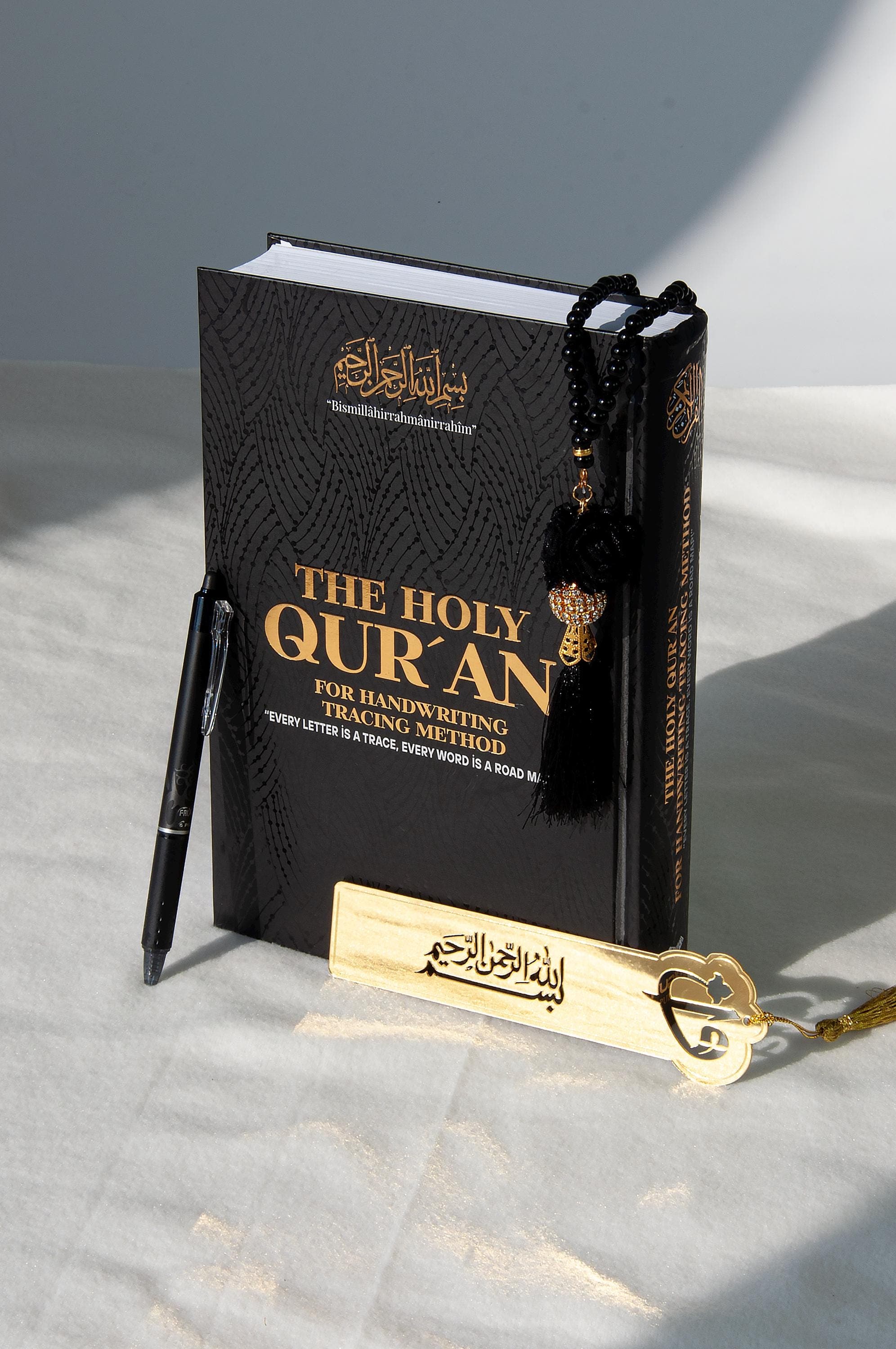 Personalized Tracing Quran Workbook with Custom Prayer Mat, Islamic Gift Set, Prayer Mat & Beads - image 3