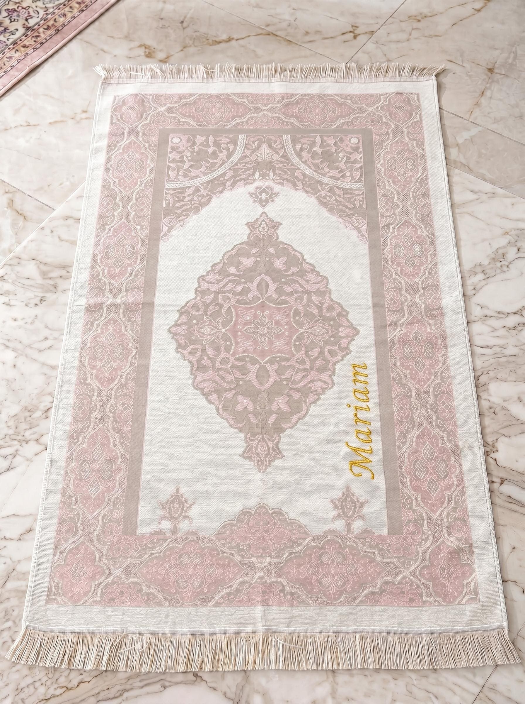 Personalized Islamic Gift, Prayer Mat and Tasbeeh, Eid Favor, Wedding Gift - image 5