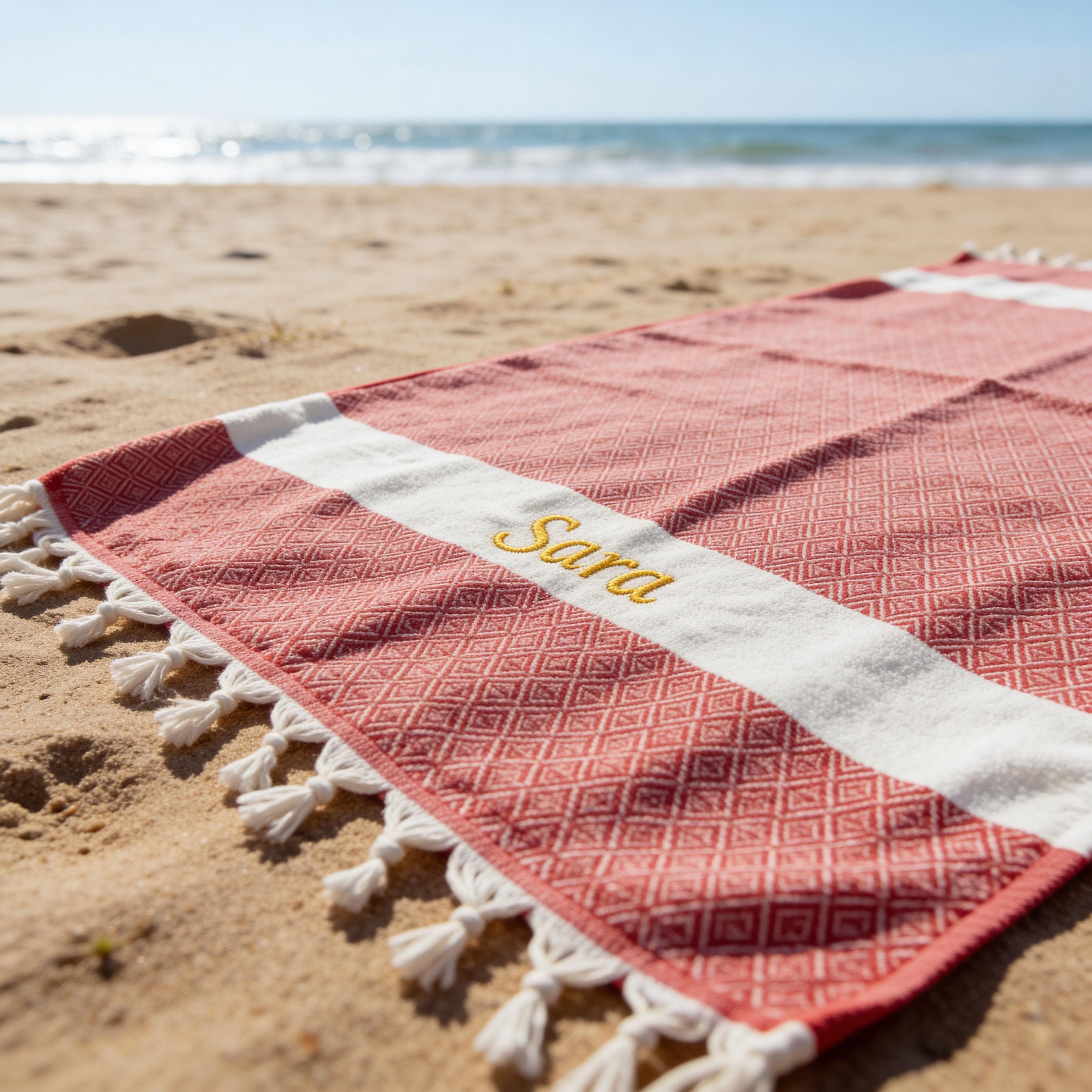 Personalized Beach Towel, Custom Turkish Towel, Wedding Favors, Bachelorette Party - image 4
