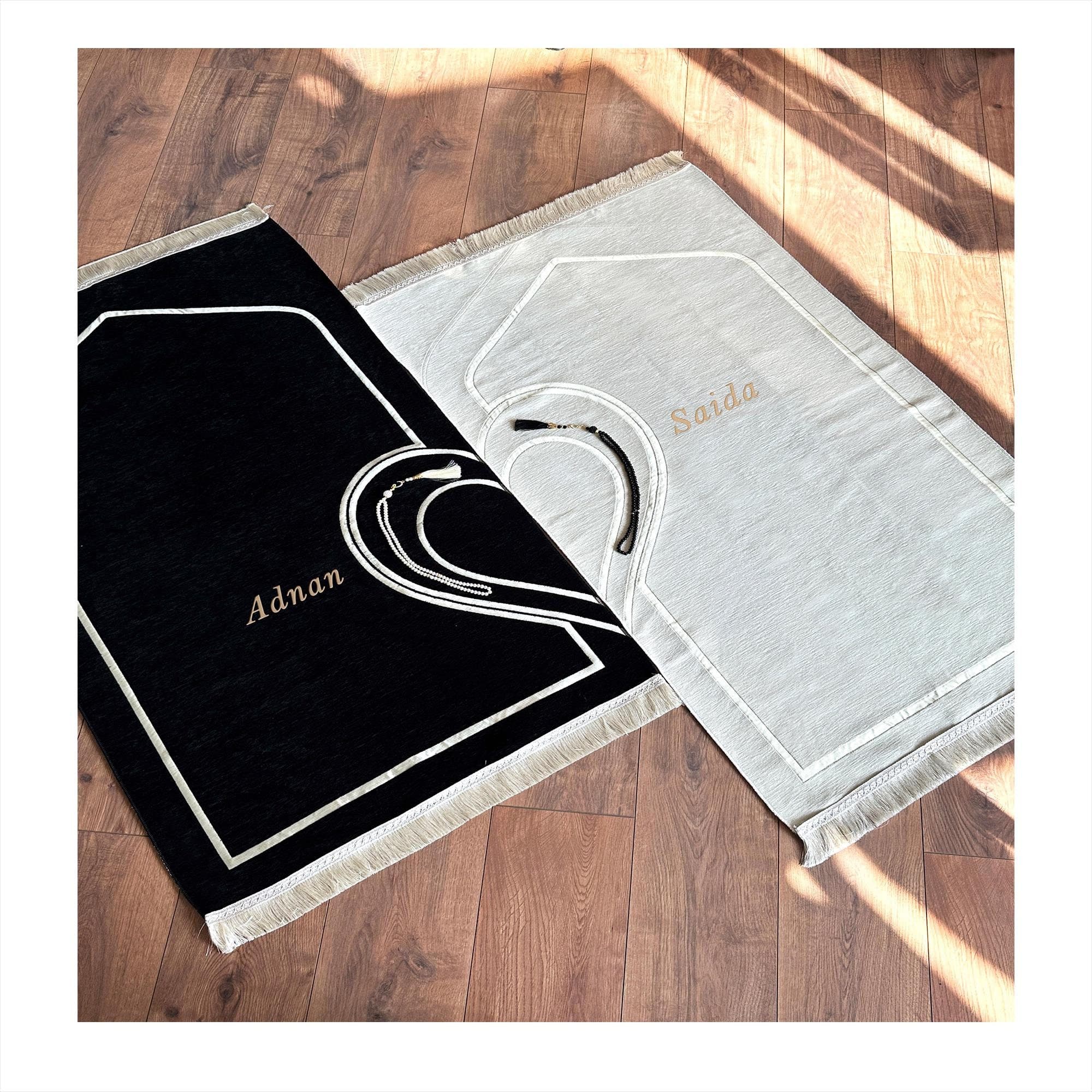 Personalized Prayer Couple Mats Set for Islamic Gift - image 4