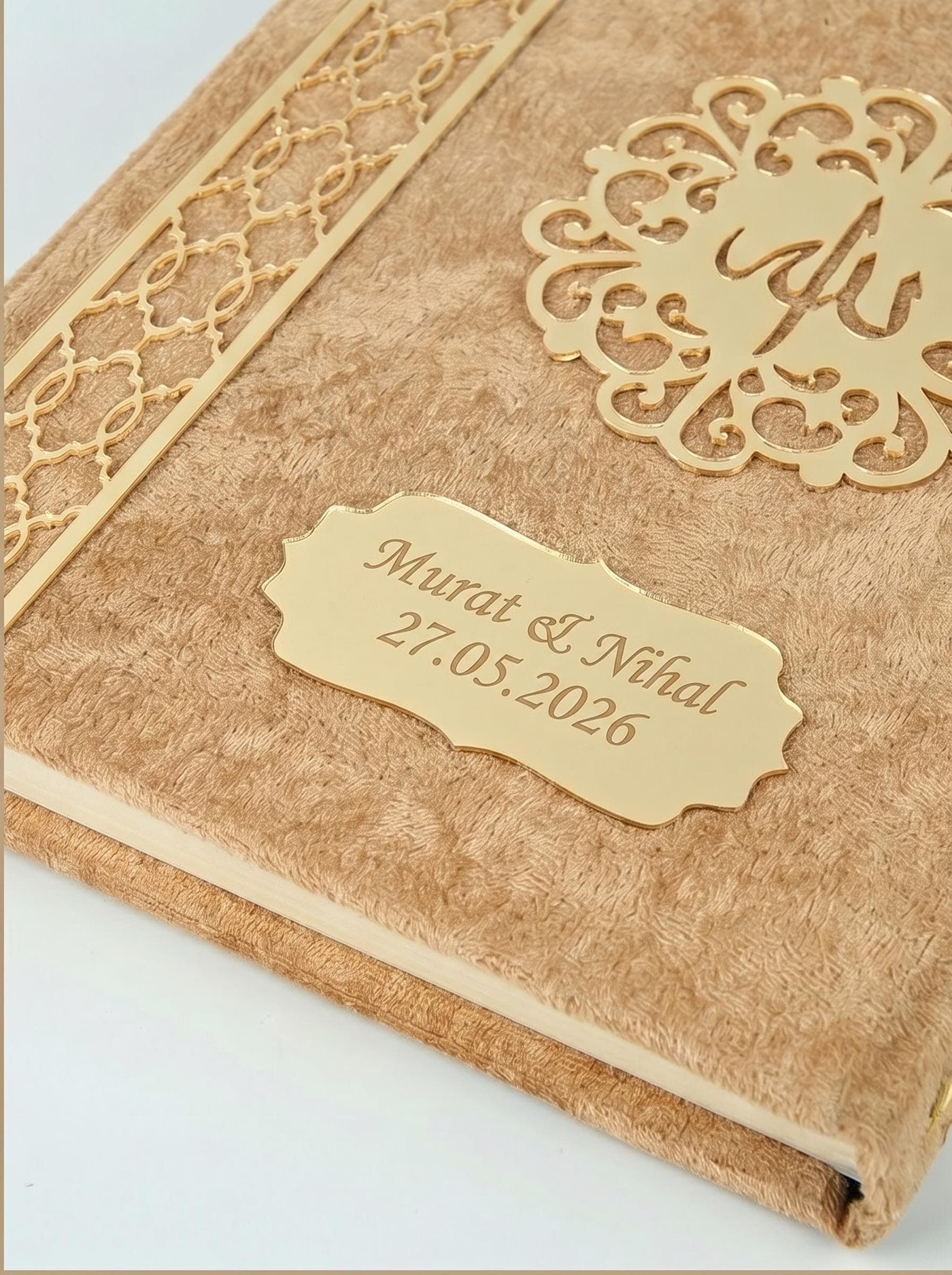 Personalized Velvet Quran Set with Mirrored Chest | Islamic Gift - image 4