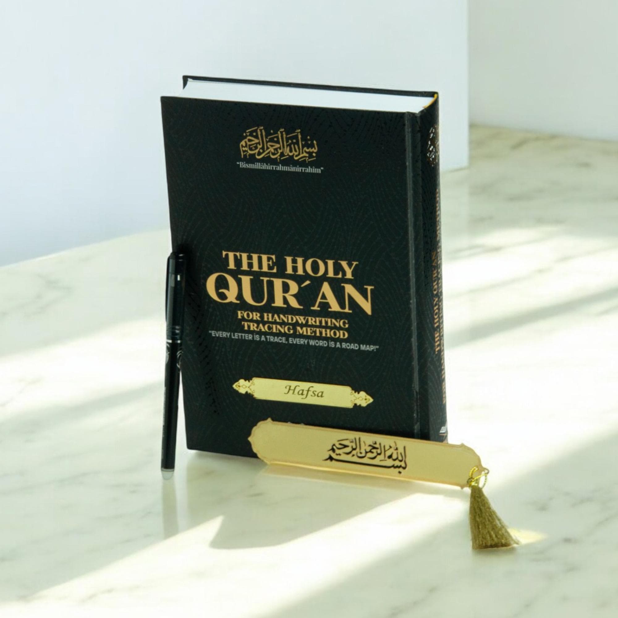 Personalized Tracing Quran Workbook with Custom Prayer Mat, Islamic Gift Set, Prayer Mat & Beads - image 5