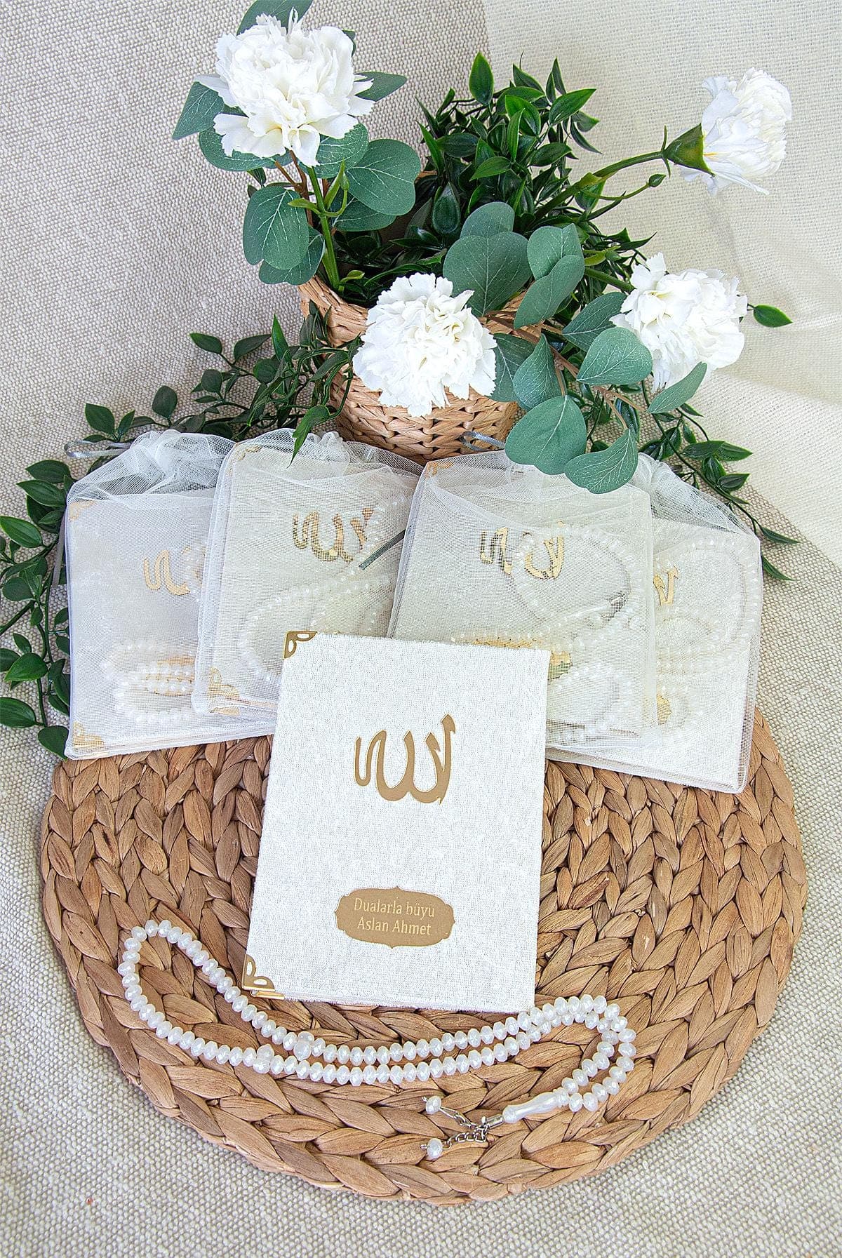 Personalized Velvet Yaseen Book with Tasbeeh, Islamic Eid Wedding Favor - image 5