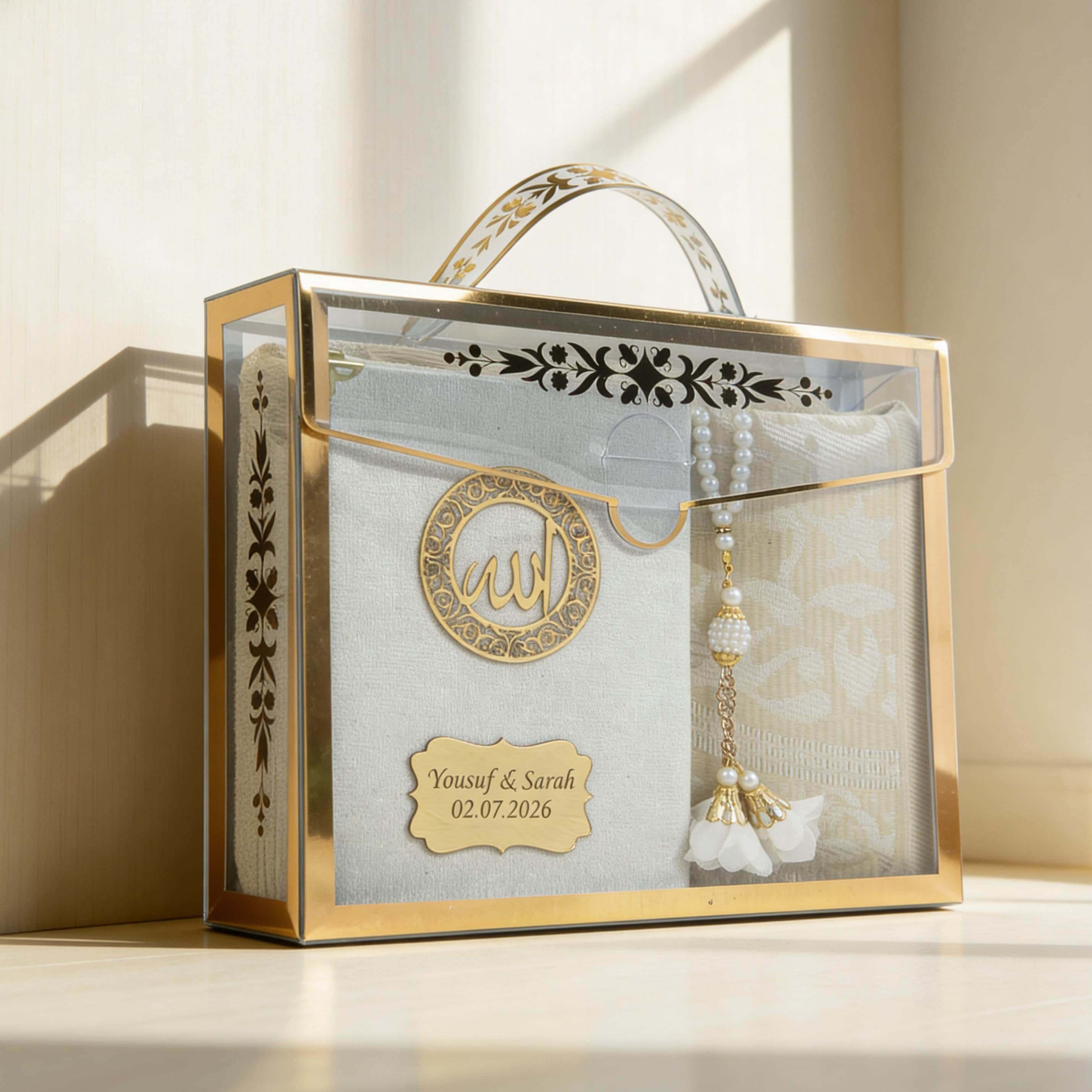 Personalized Yasin Islamic Gift Set, Prayer Mat, Tasbih, Wedding Favor - image 3