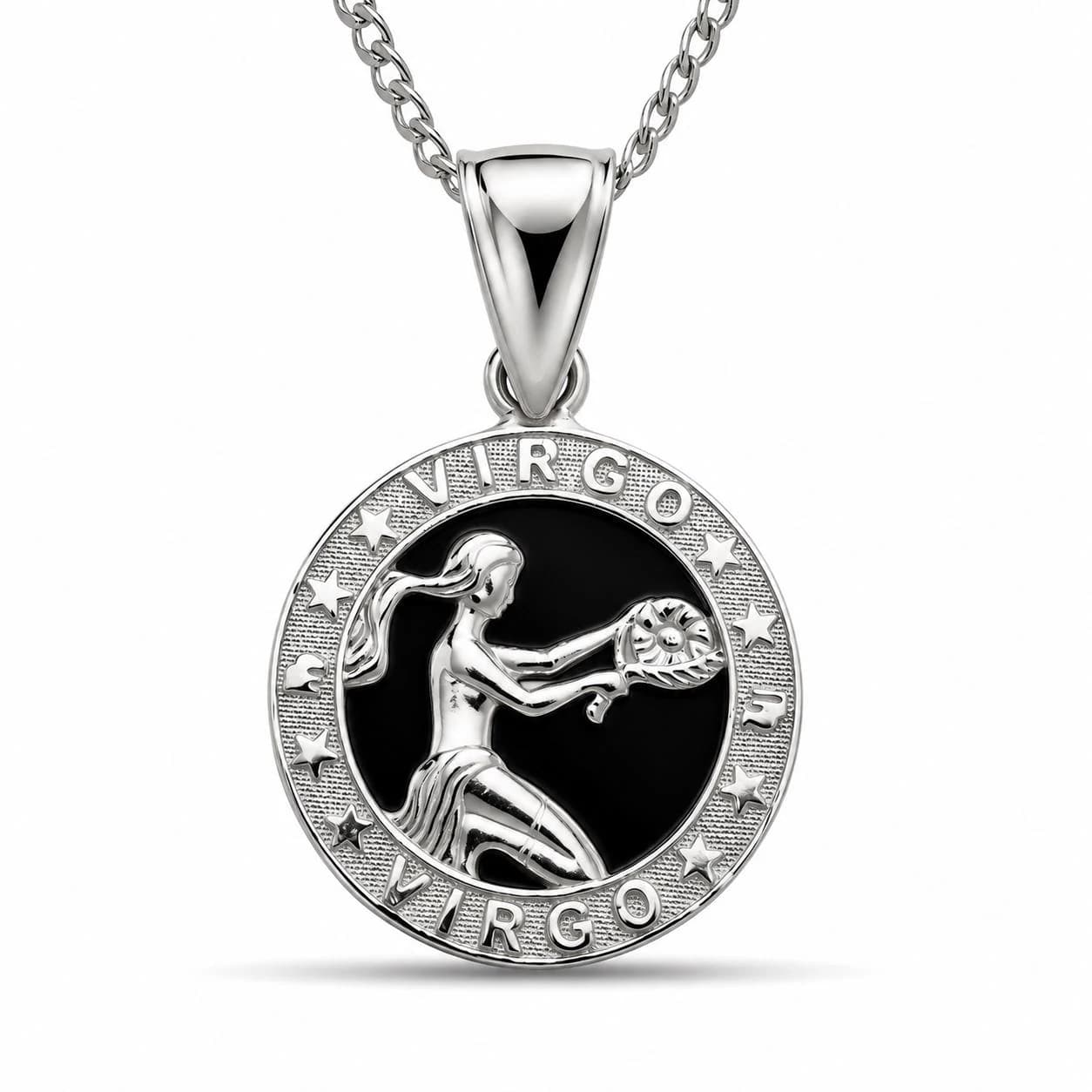 12 Zodiac Signs Pendant – 925 Sterling Silver Black Onyx-Style Astrology Necklace Charm - image 4