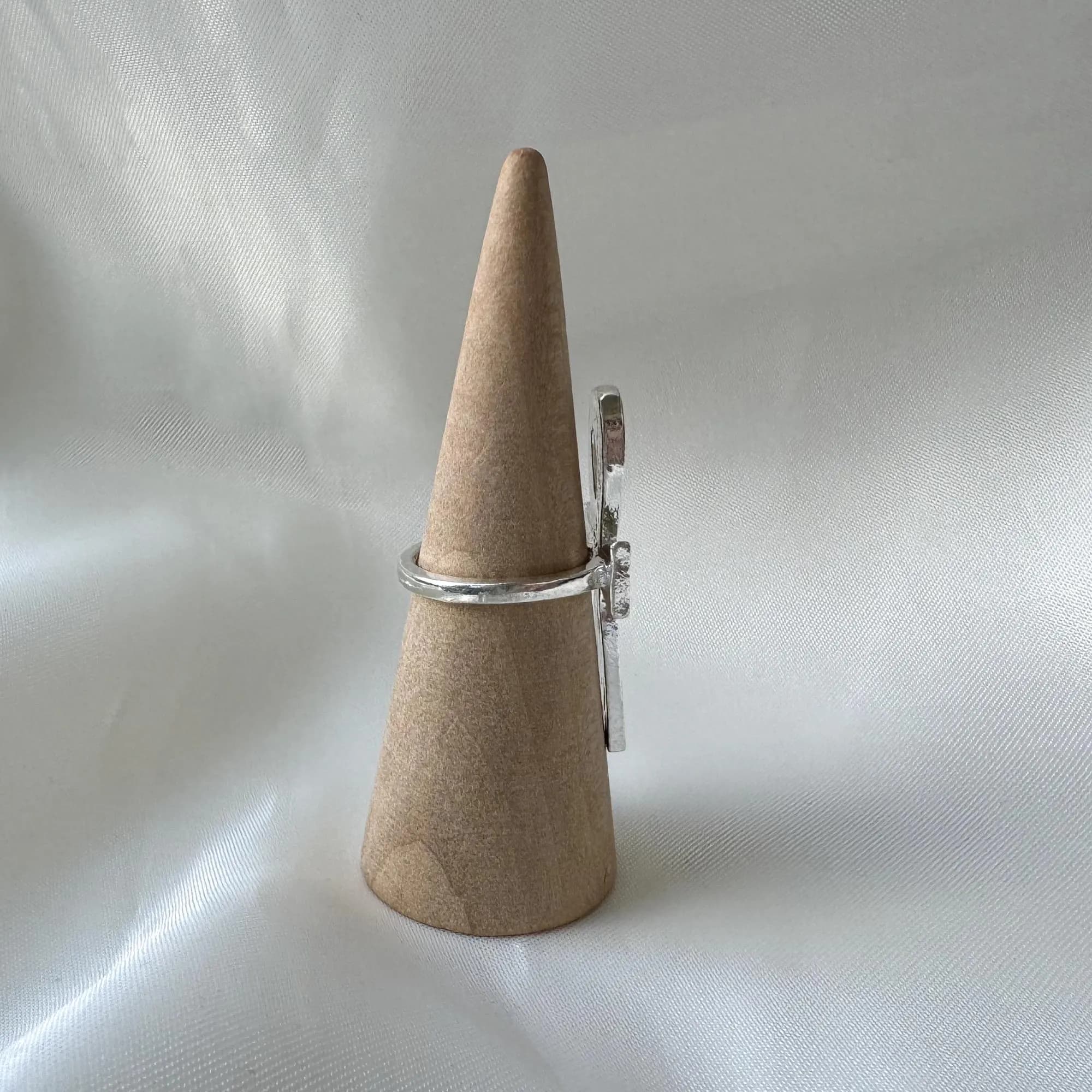 Etched Ankh Sterling Silver Ring, Egyptian Cross - image 4