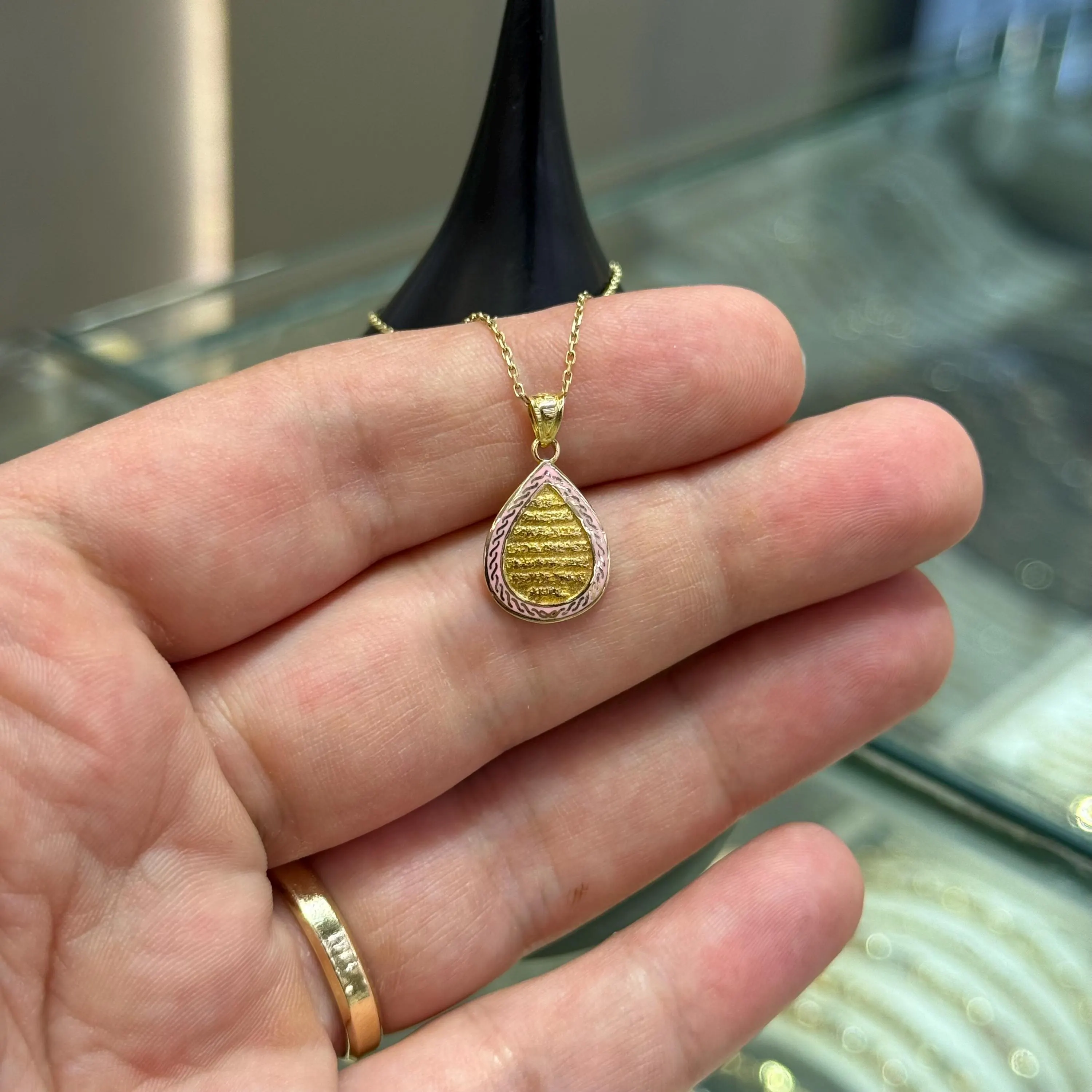 14K Gold Ayatul Kursi, Allah Necklace, Islamic Gold Arabic Necklace, Islamic Gifts, Allah Pendant, 14k Pendant Charm, Muslim Prayer Necklace - image 3