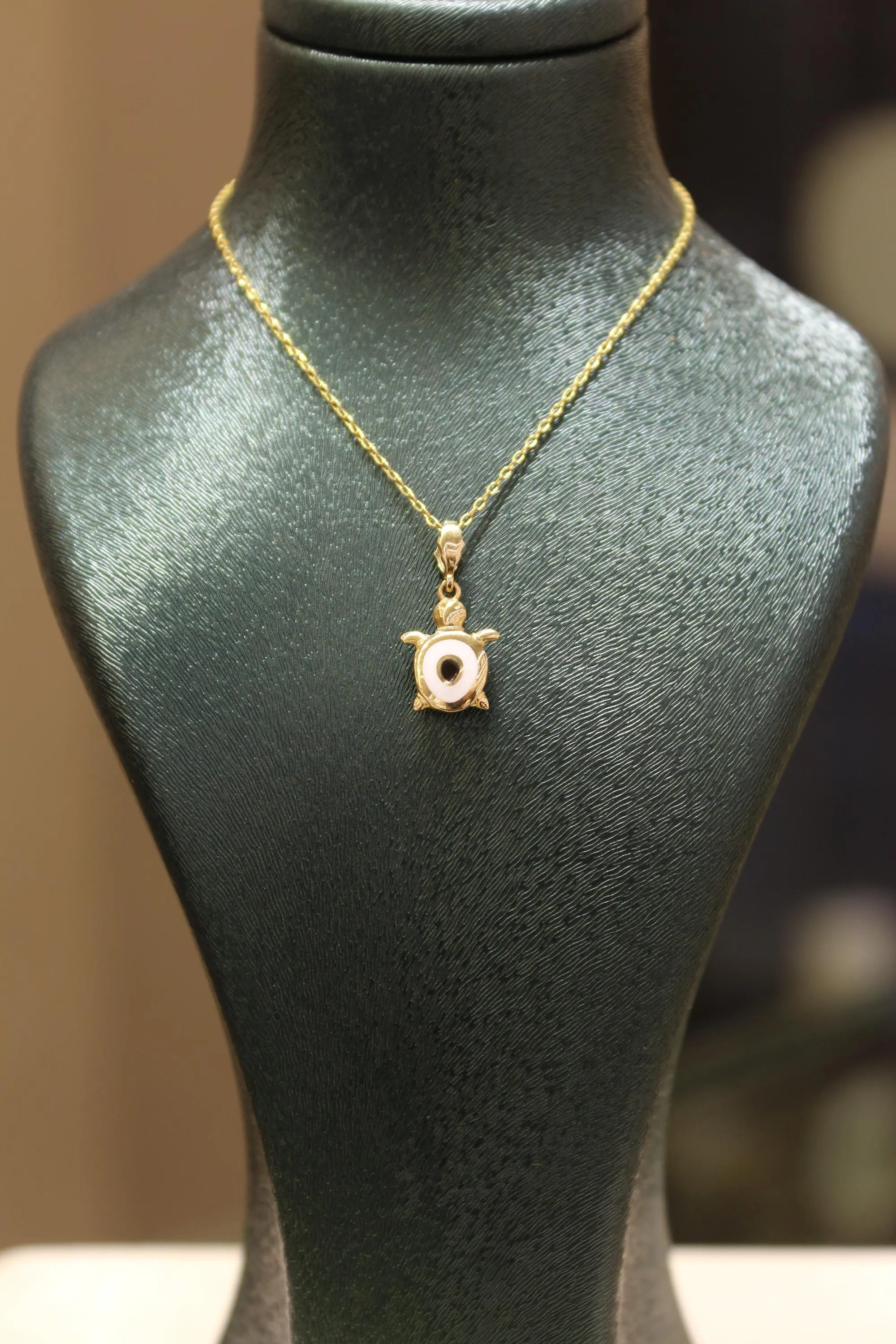 14k Gold Turtle Necklace, Tortoise Pendant, 14k Caretta Caretta Charm, 14k Gold Jewelry, 14K Gold Animal Charm, Gift For Her, Sea Turtle - image 4