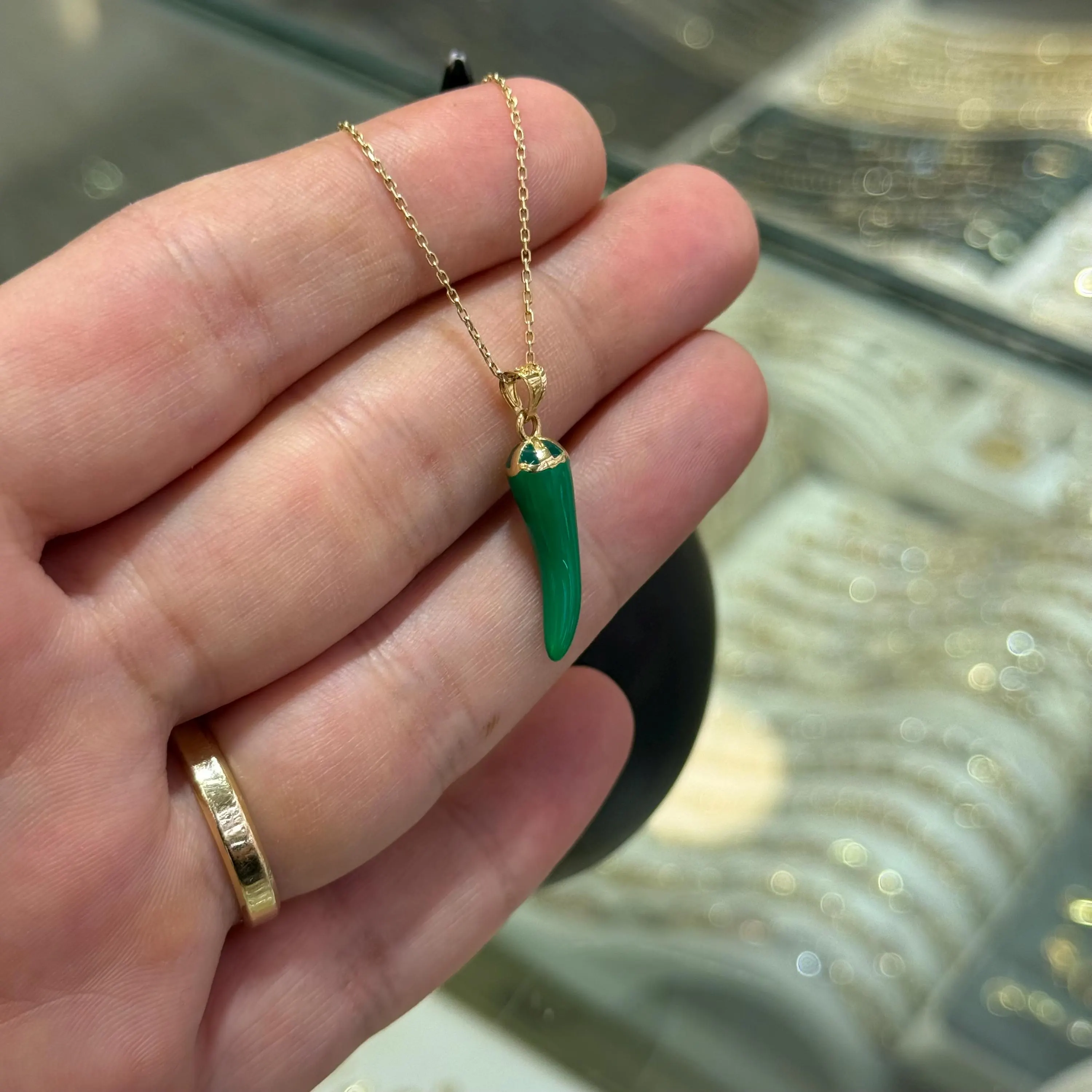 14K Gold Cornicello Necklace, Italian Horn Chili Pepper Pendant, Good Luck Protection Talisman, Luck Jewelry, Gift for Her, Italian Symbol - image 4