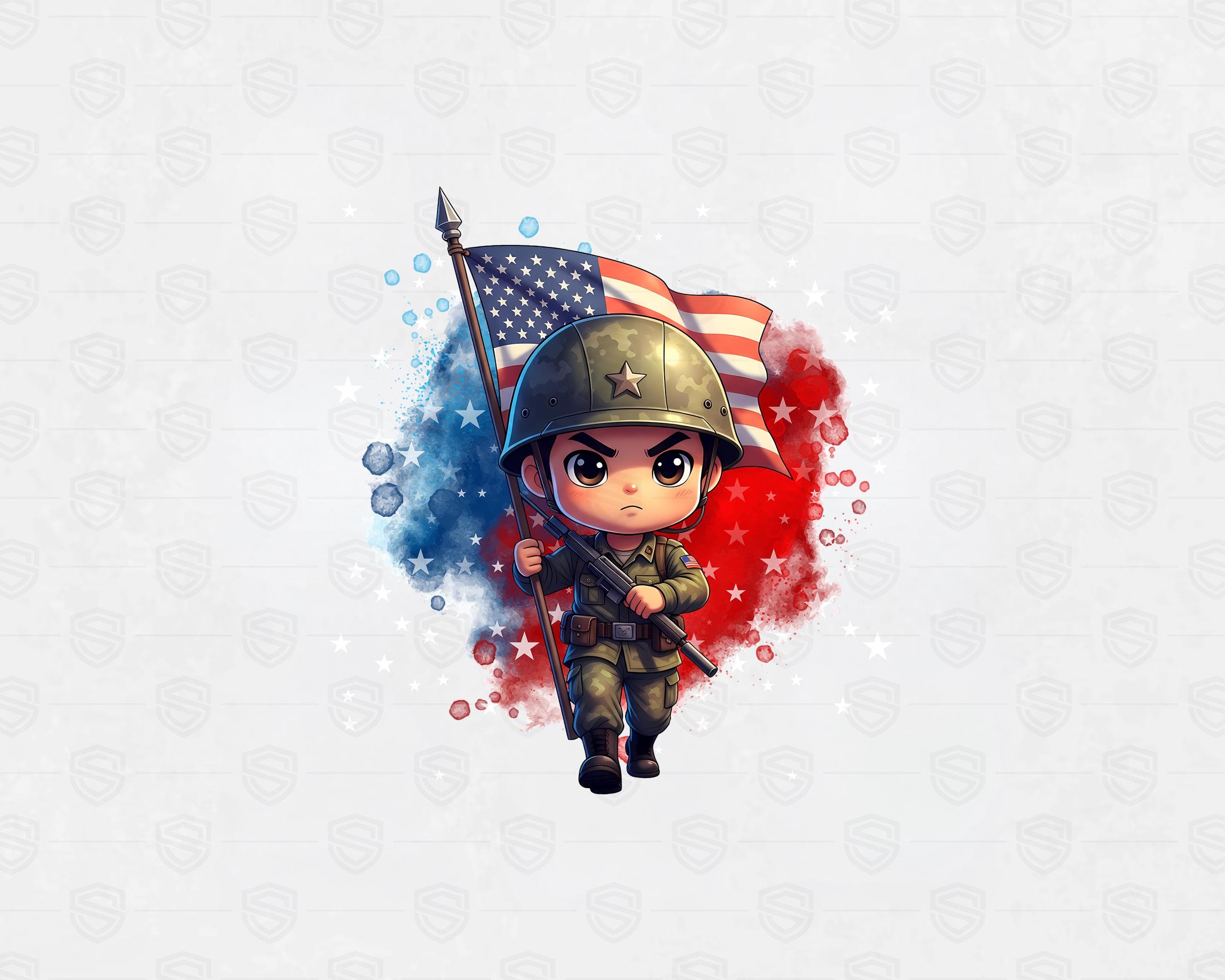 4th of July kids military clipart collection high resolution PNG transparent background