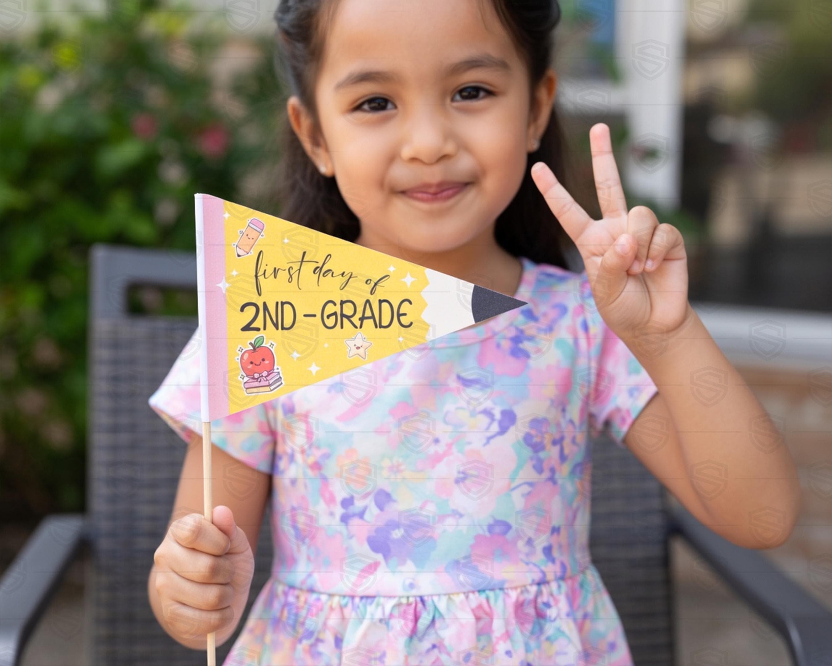 Back to School Printable Pennant Flags, Welcome Classroom Decor Kindergarten 1st to 5th Grade First Day of Pre-School - image 4
