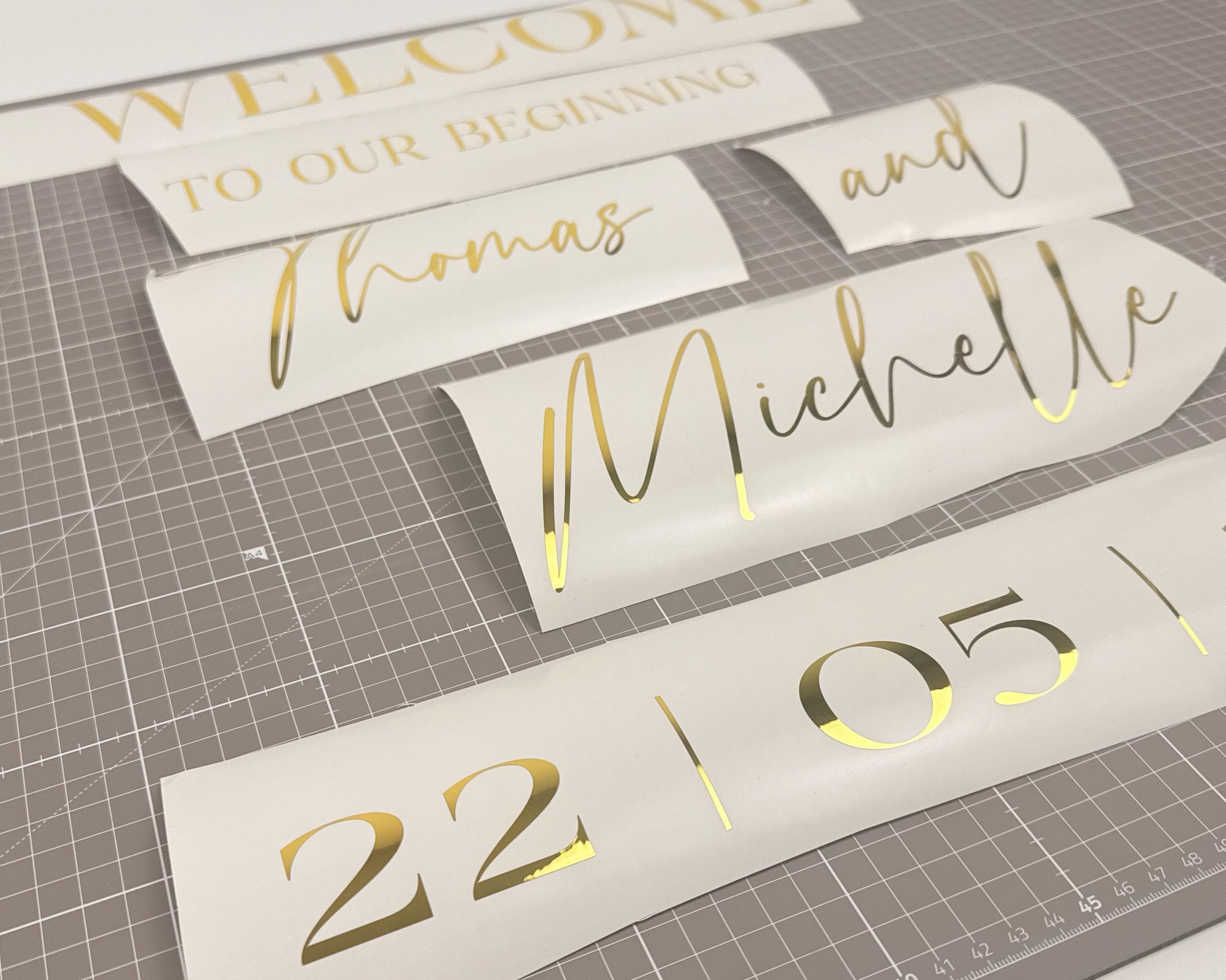 Custom Wedding Stickers for Mirror, Acrylic plaques. Sign Decal Bundles Welcome to our beggining - image 3