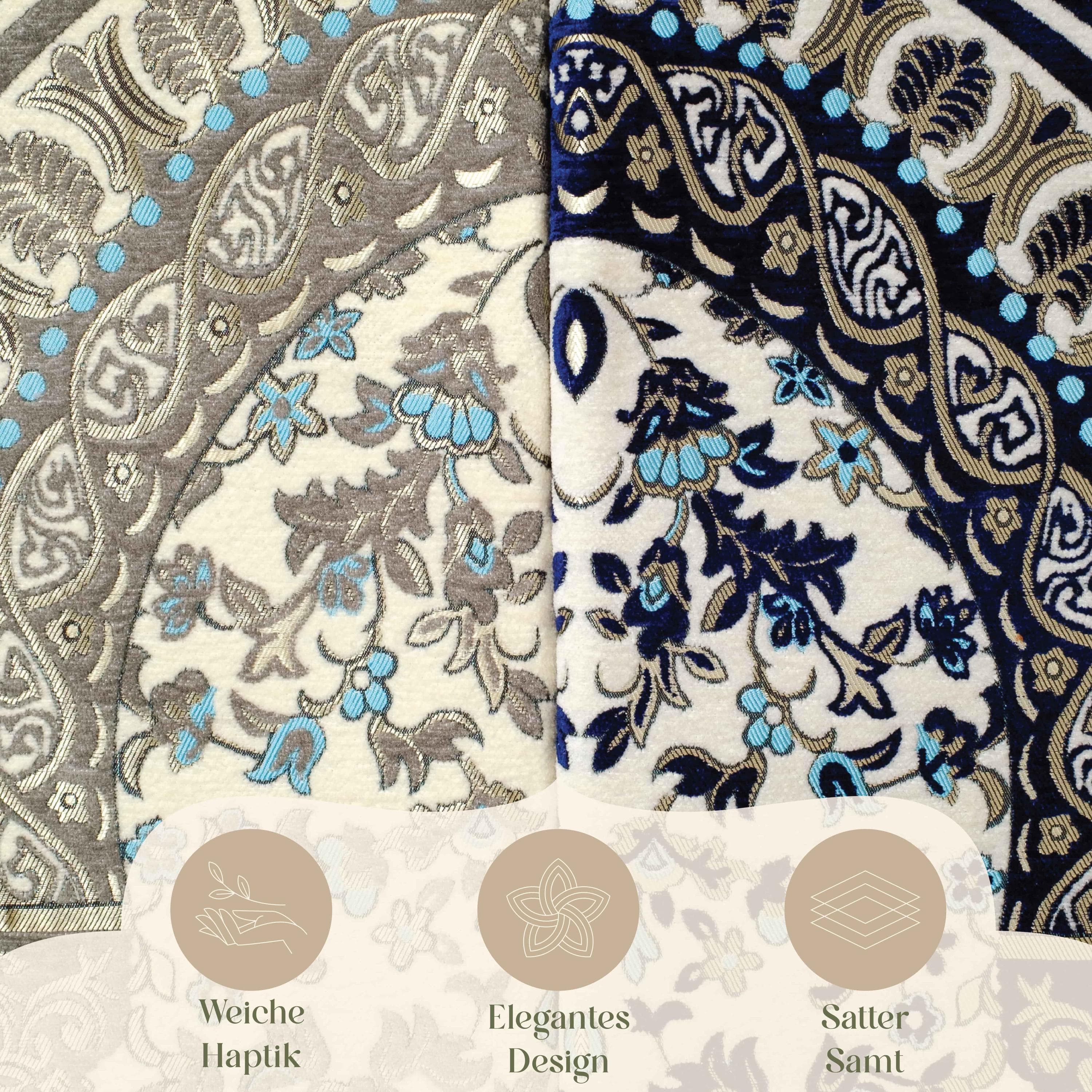 Rawda Thick Prayer Mat, Prayer Rug | High-Density Floral Sejadah | Ultra-Soft Velvet Feel | Ramadan Gift - image 4