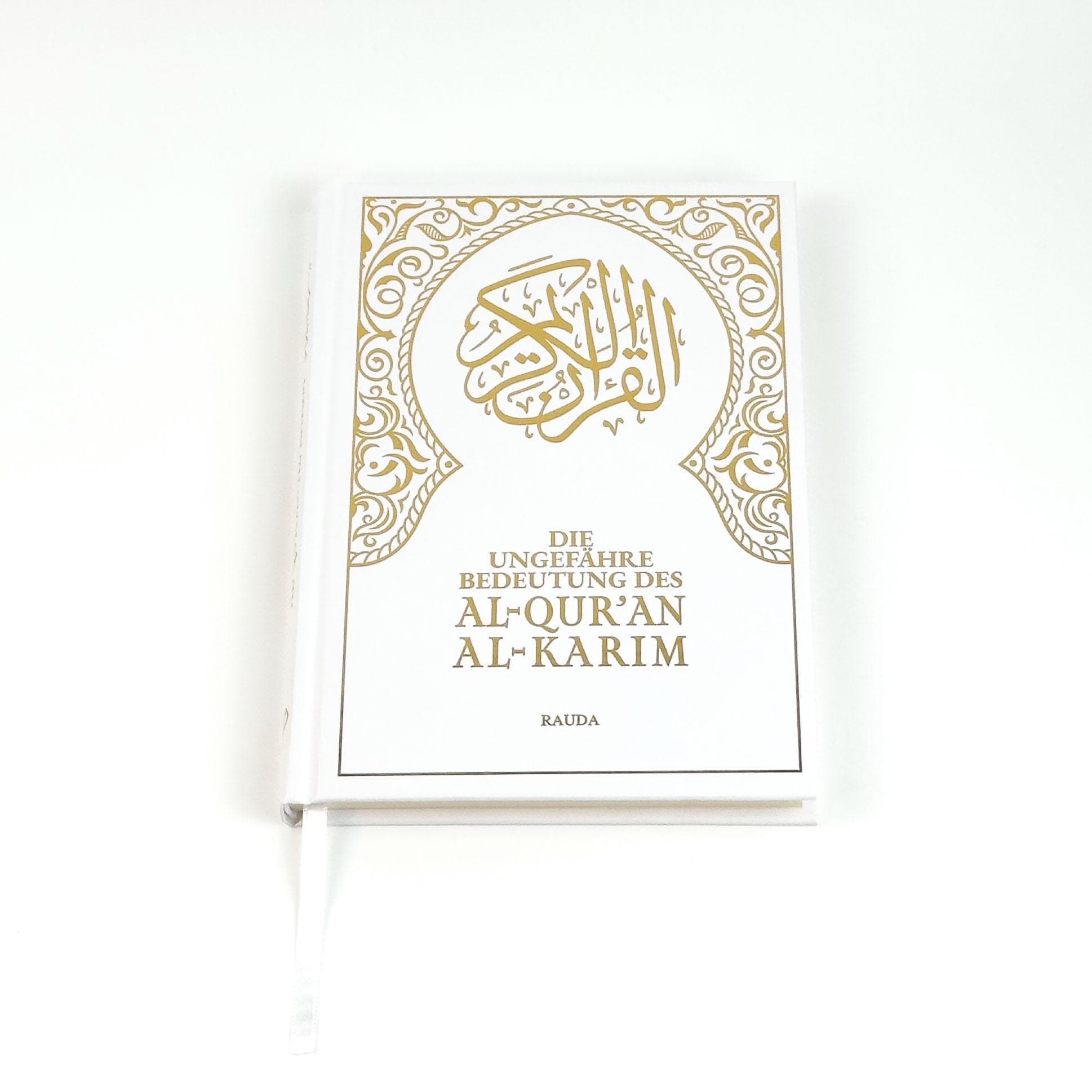 Koran German: White Hardcover with Gold Embossing & Ribbon Rauda - image 3