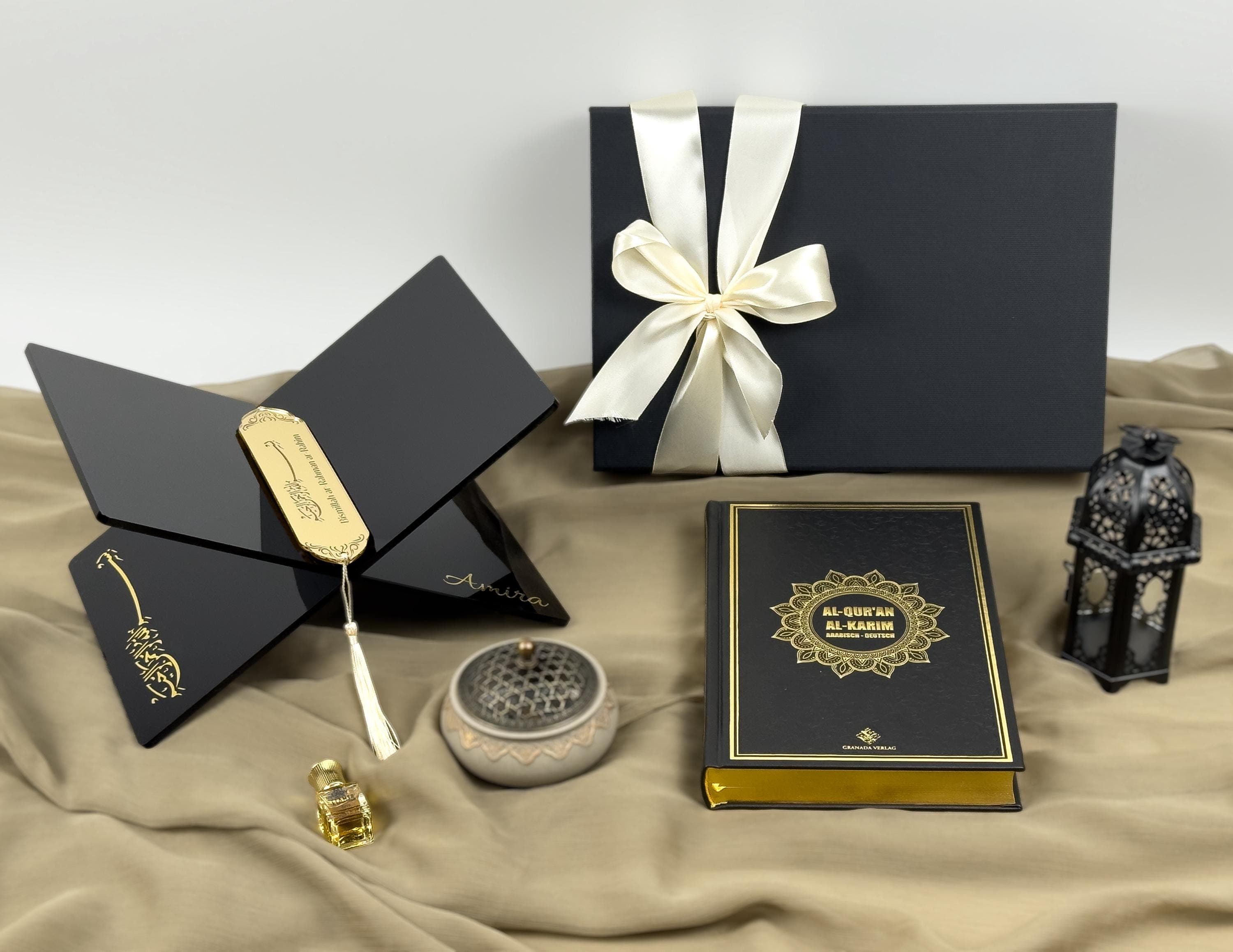 Personalized Quran Gift Box: Arabic-German, Ramadan Eid Nikah Gift