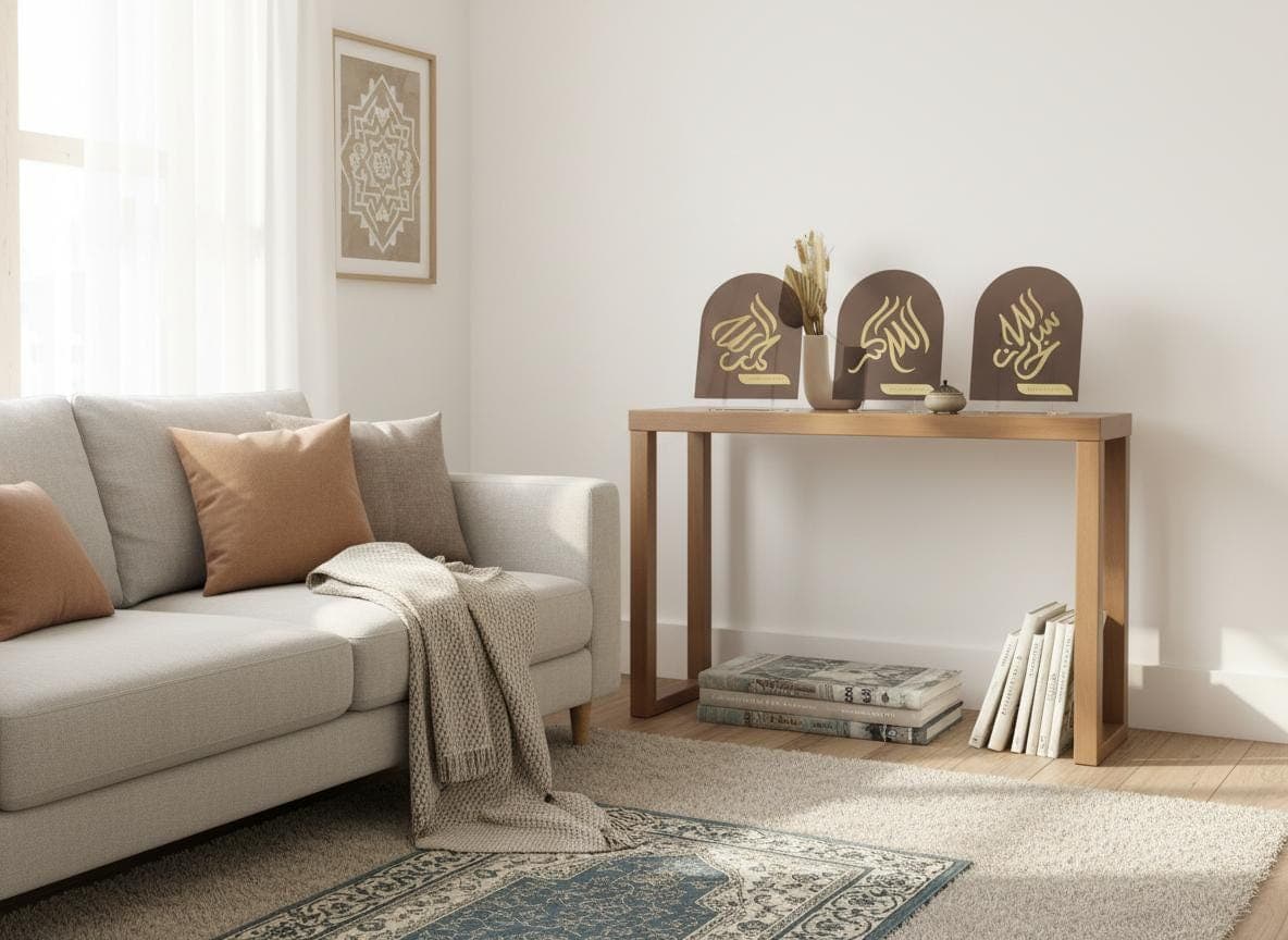 Muslim living room decorarion, Subhanallah, Alhamdulillah, Allahuakbar