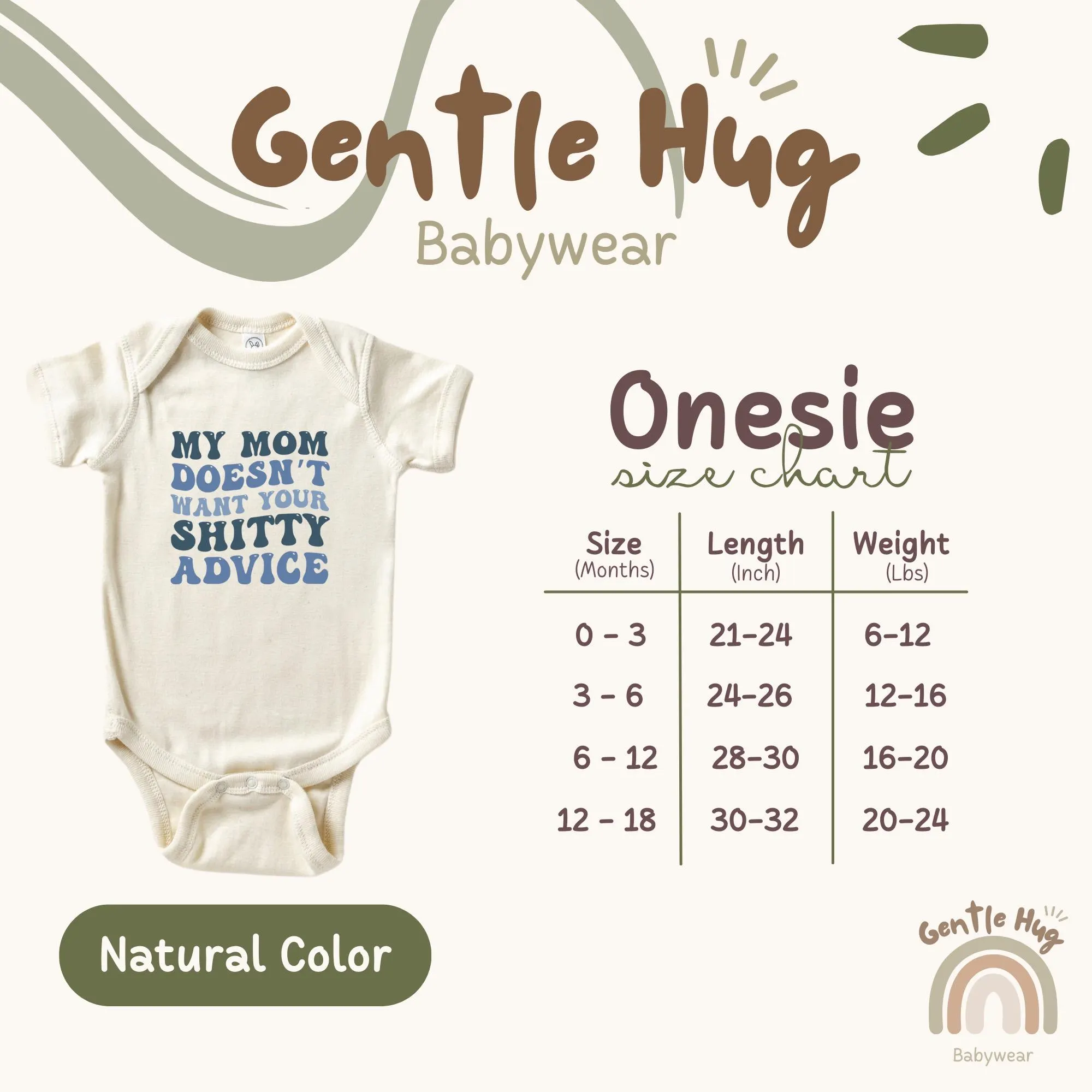 My Mom Doesn’t Want Your Shitty Advice Baby Bodysuit, Funny Baby Bodysuit, Cute Baby Outfit, Adorable Newborn Clothes Gift - image 5