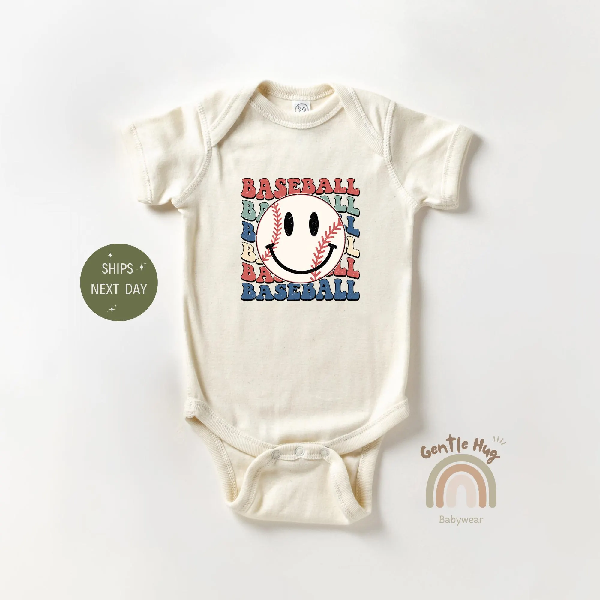 Retro Baseball Apparel - Funny Baseball Bodysuit - Cute Natural Apparel - Take Me Out To The Ball Game Day Baby Apparel - Newborn Baby Gift