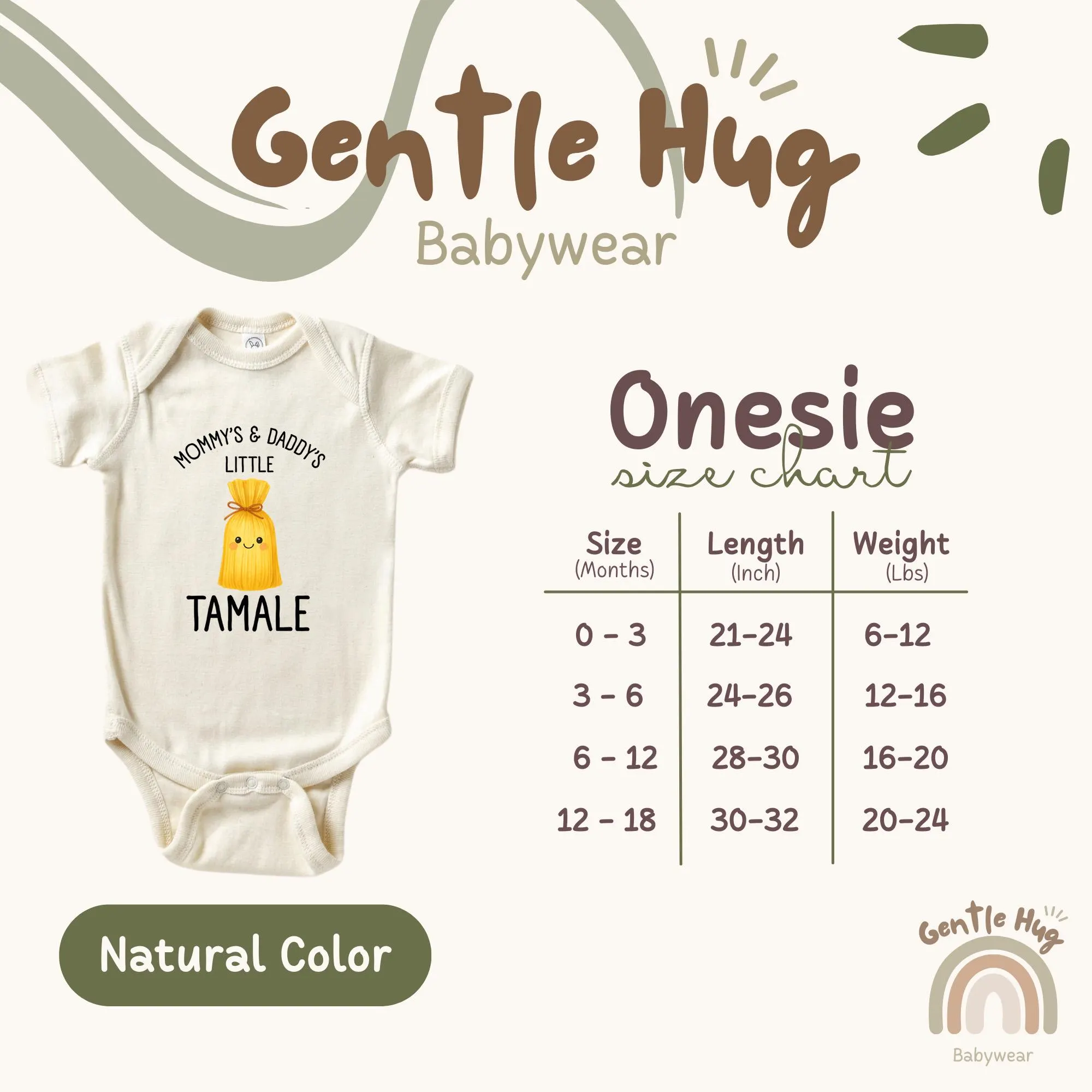 Little Tamale Bodysuit, Cute Food Funny Bodysuit, Family Baby Outfit, Natural Baby Clothes, Mommy and Daddy’s Little Tamale - image 5