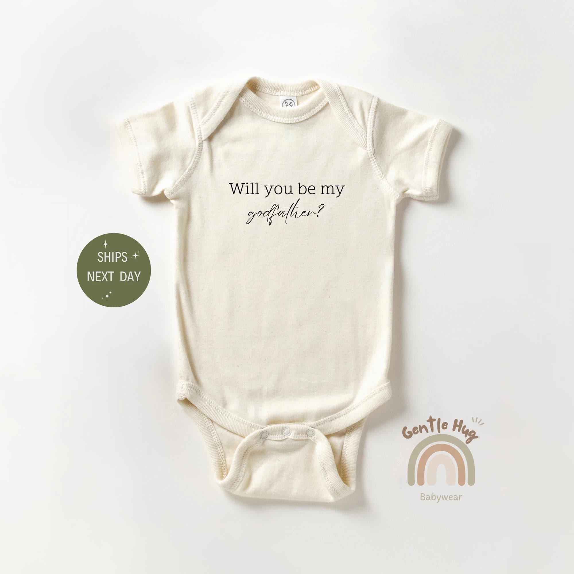 Will You Be My Godfather? Baby Onesies® - Cute Pregnancy Announcement Onesies® - Funny Godfather Baby Onesies® - Newborn Natural Baby Gift