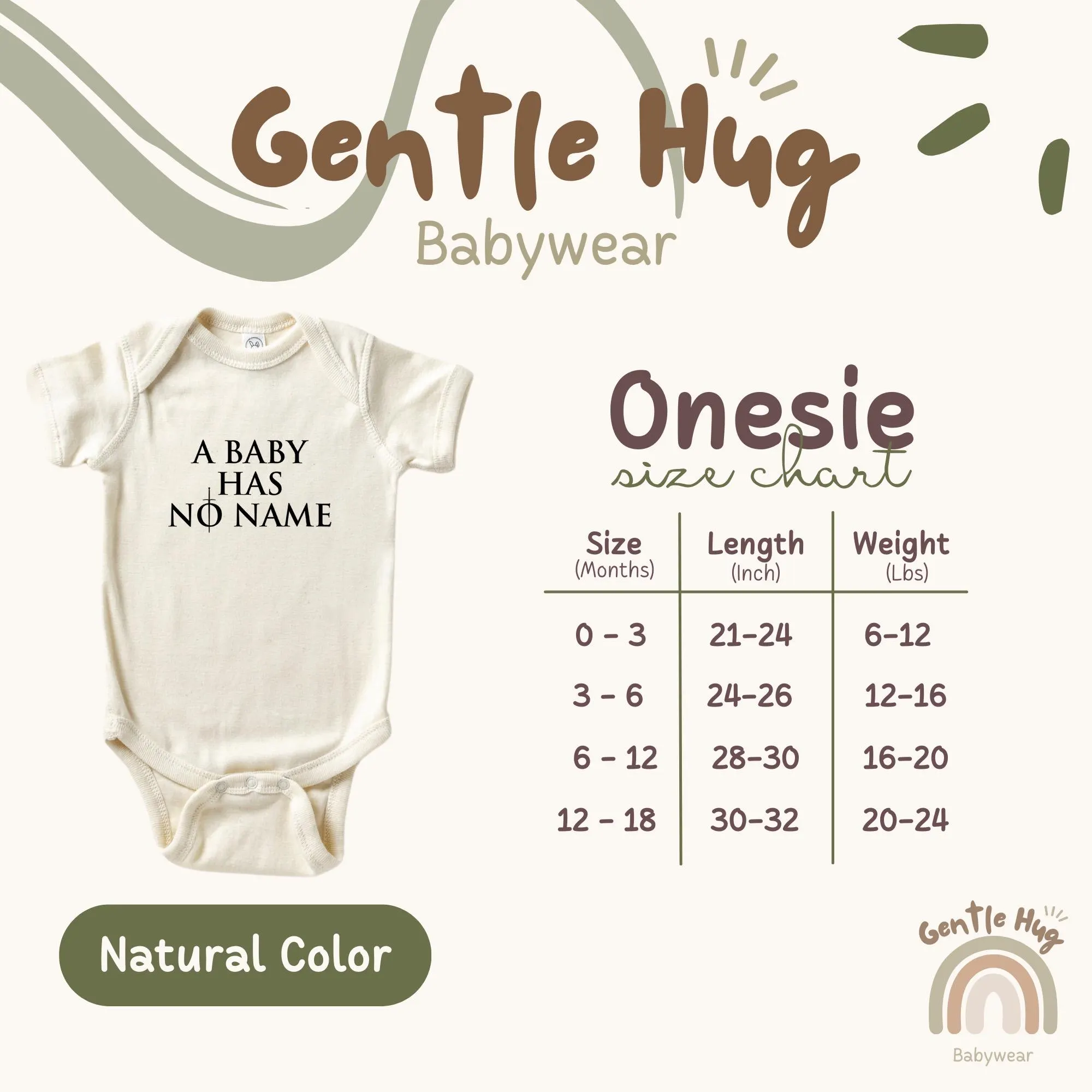 Funny A Baby Has No Name Baby Bodysuit, Funny Baby Bodysuit, Retro Baby Bodysuit, Cute Baby Announcement Bodysuit, Baby Gift - image 5
