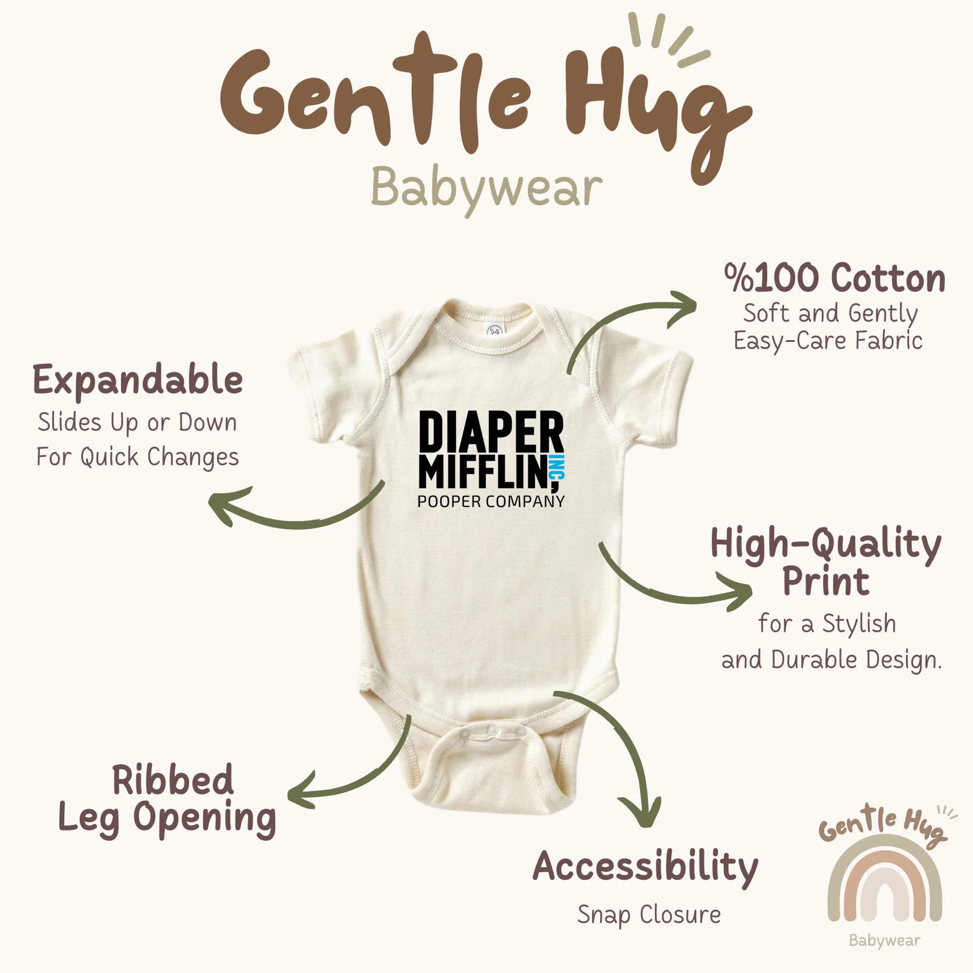 Diaper Mifflin Pooper Company Baby Onesies® - The Office Baby Onesies® - Baby Shower Gift - Funny Baby Onesies® - Newborn Onesies® - image 3
