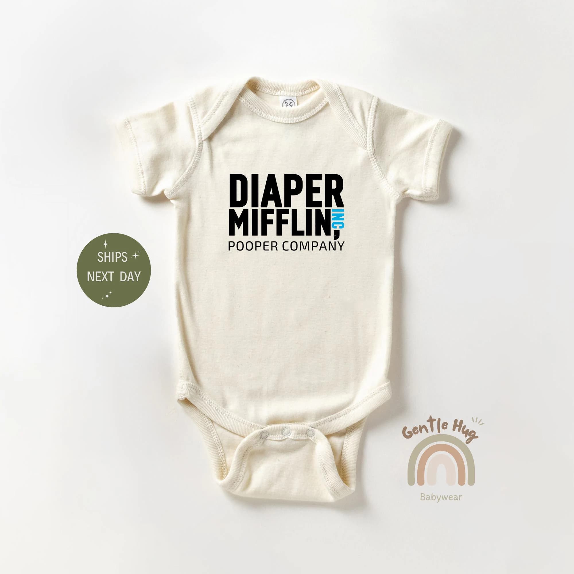 Diaper Mifflin Pooper Company Baby Onesies® - The Office Baby Onesies® - Baby Shower Gift - Funny Baby Onesies® - Newborn Onesies®
