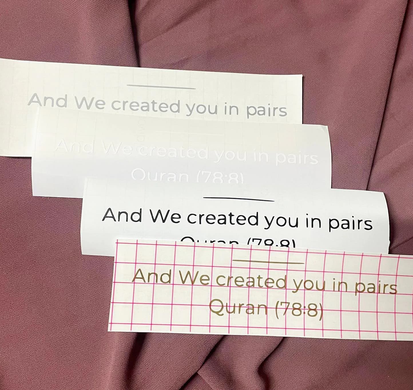 Arabic Islamic Dua Quote We Created You In Pairs Sign Vinyl Decal Mirror Ring Plate Board Name Engagement Wedding Nikkah Gift Decor Label Sticker