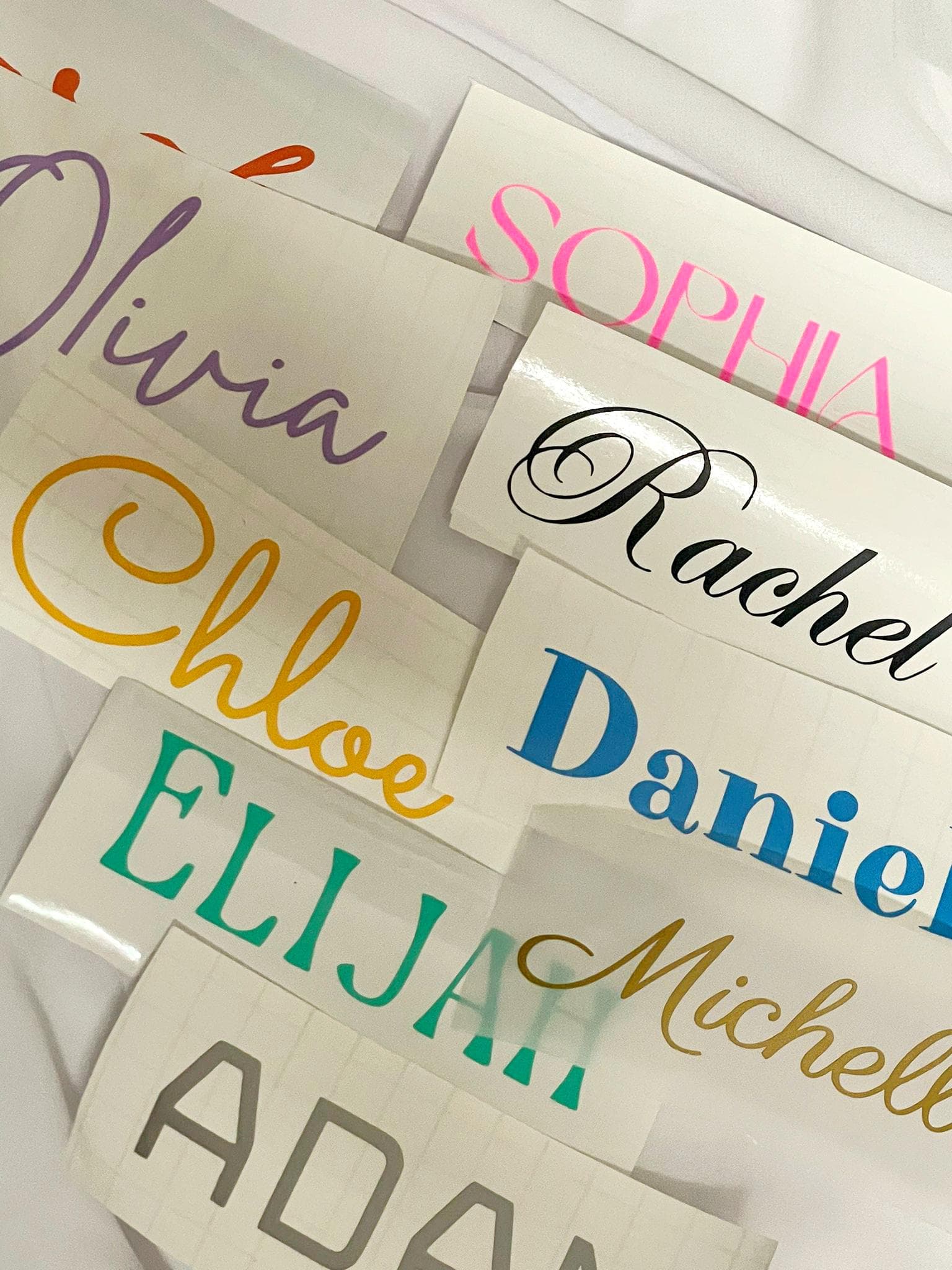 Custom Name Sticker Sign Glass Bridesmaids School Bottle Organisation Kids Gift Laptop Wedding Party Boxes Kitchen Calligraphy Personalised