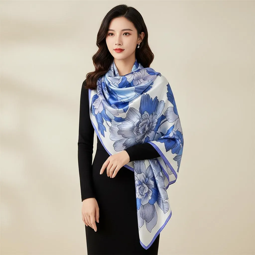 Women’s Printed Silk-Look Scarf | Fashion Rayon Shawl | Lightweight Long Wrap - image 2
