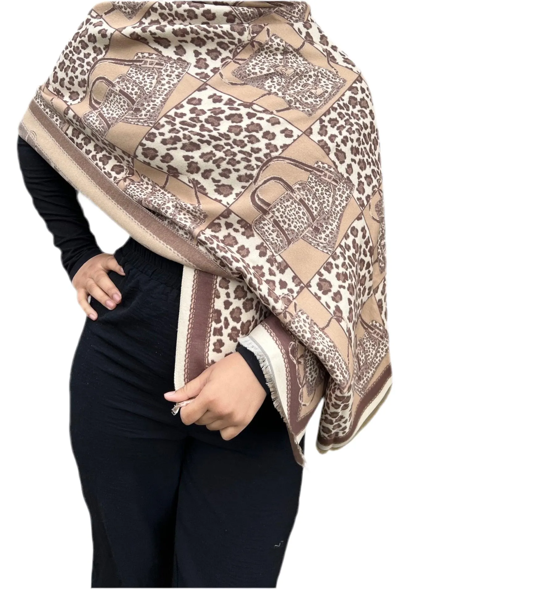 Handmade Cozy Orange Winter Shawl Scarf – Soft Knit Women’s Wrap, Warm Chunky Scarf, Fall & Winter Fashion, Boho Chic Blanket Scarf, Holiday