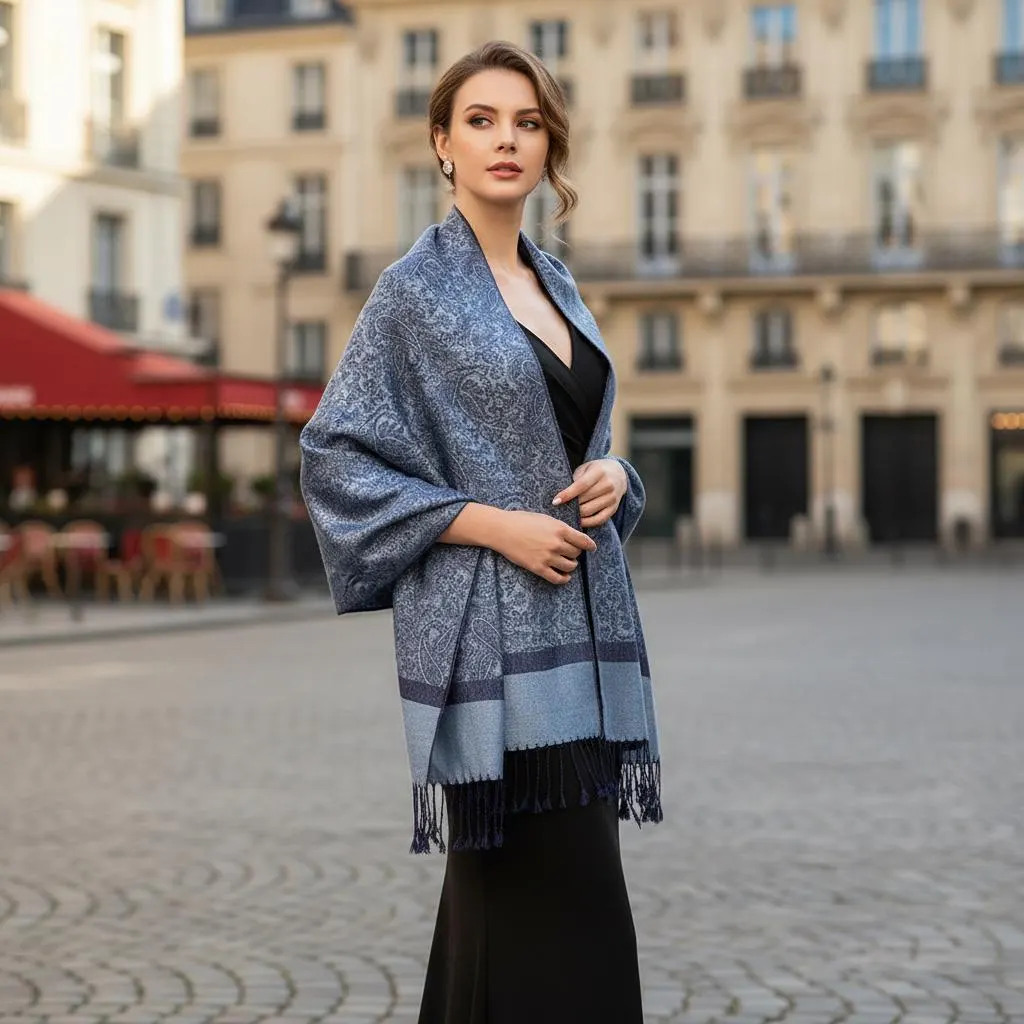 Lightweight Faux Style Shawl for Women | Soft Cotton Wrap Scarf | All-Season Accessory