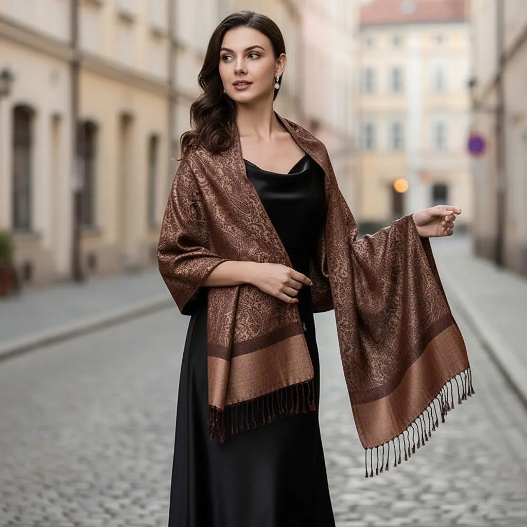Lightweight Faux Style Shawl for Women | Soft Cotton Wrap Scarf | All-Season Accessory - image 4