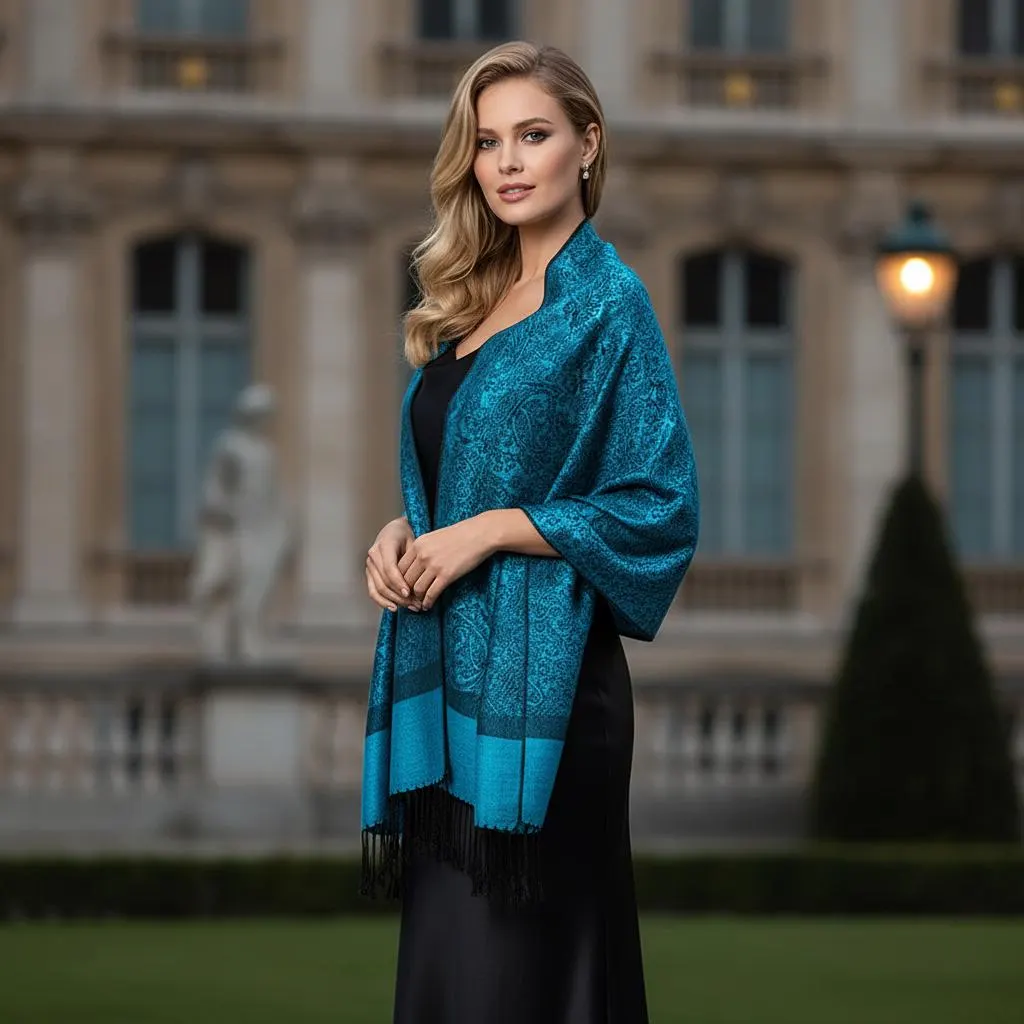 Lightweight Faux Style Shawl for Women | Soft Cotton Wrap Scarf | All-Season Accessory - image 5