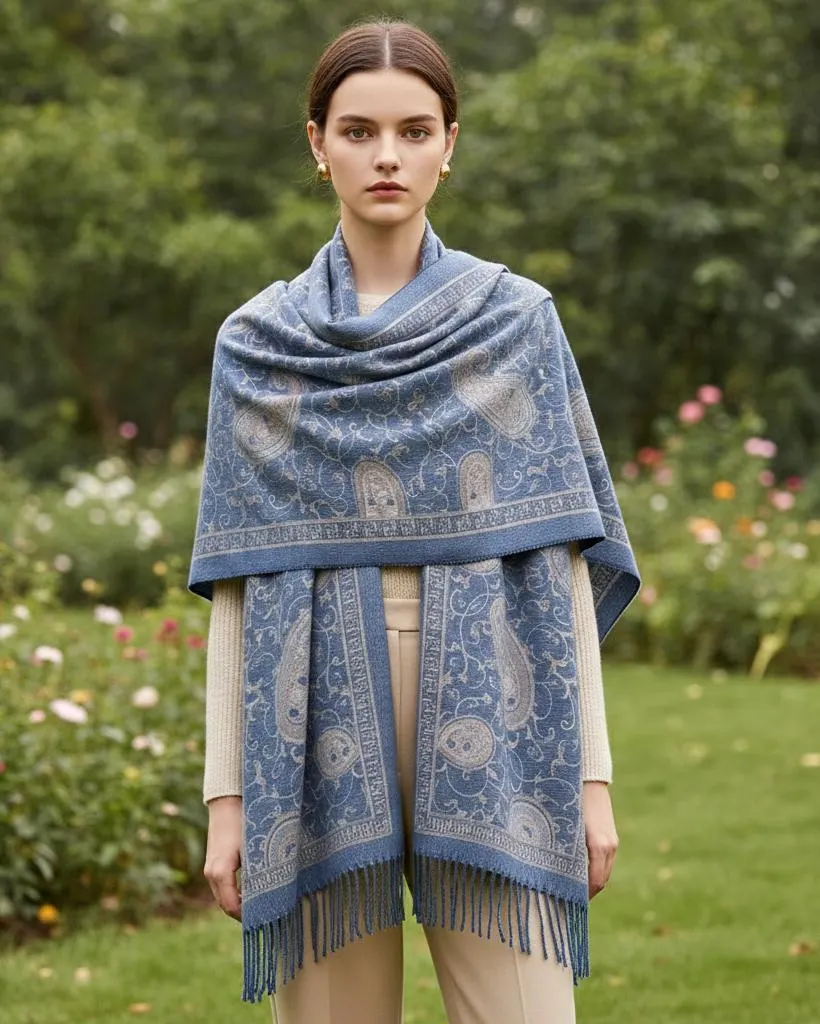 Large Paisley Pashmina Shawl