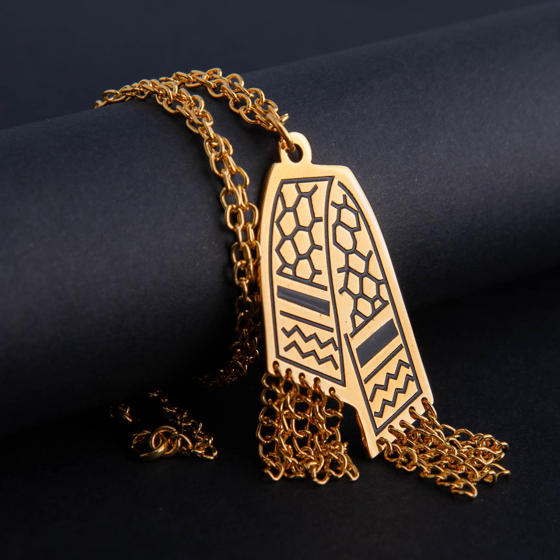 24k Gold-Plated Keffiyeh Necklace; Palestinian Jewelry; Arabic Heritage; Middle Eastern Gift; Cultural Gold Pendant; Gift for Her