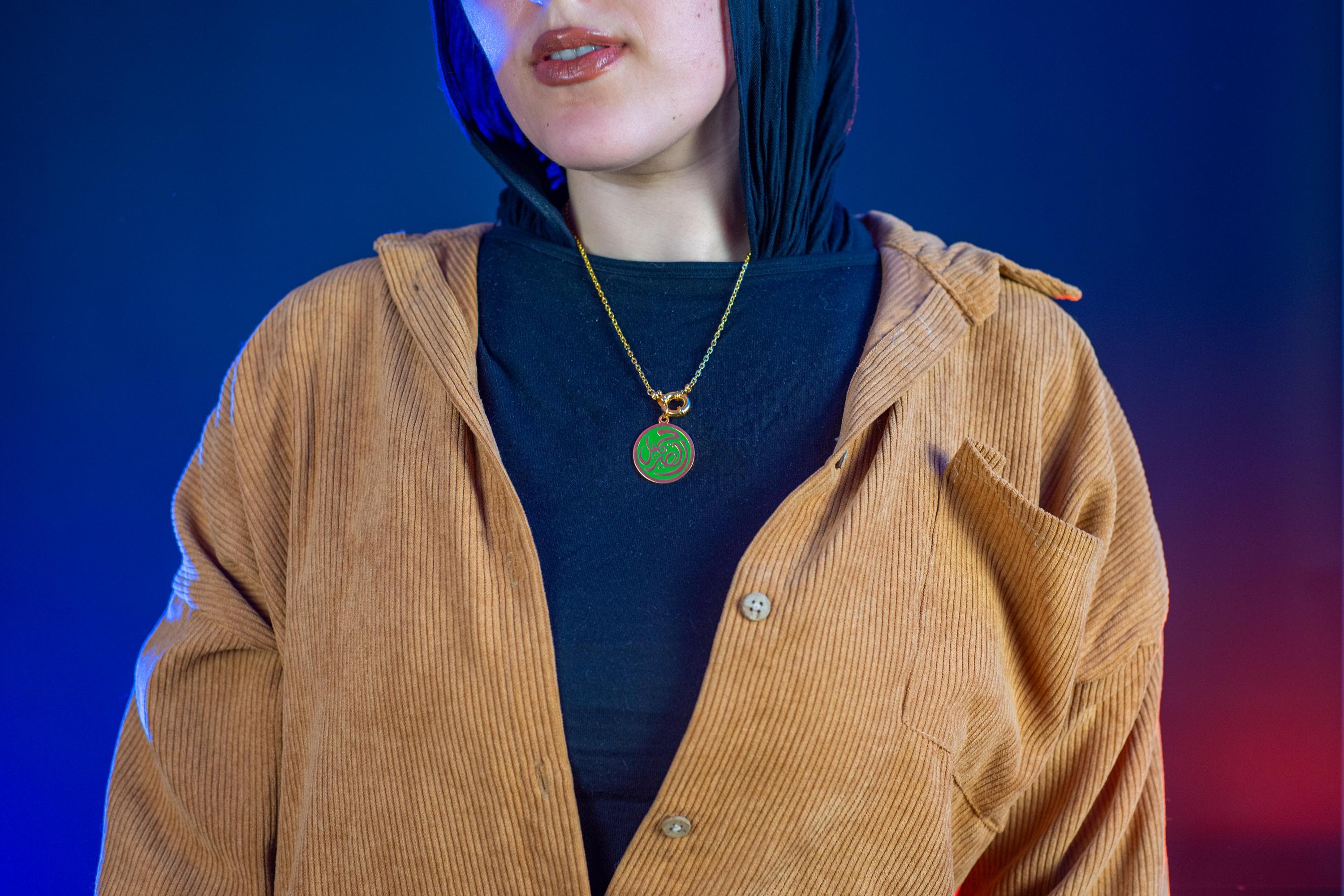 24k Gold-Plated Sabr Necklace; Arabic Calligraphy Pendant; Arabic Sayings; Islamic Faith Gift; Gifts for Her; Statement; Ramadan; Eid - image 4