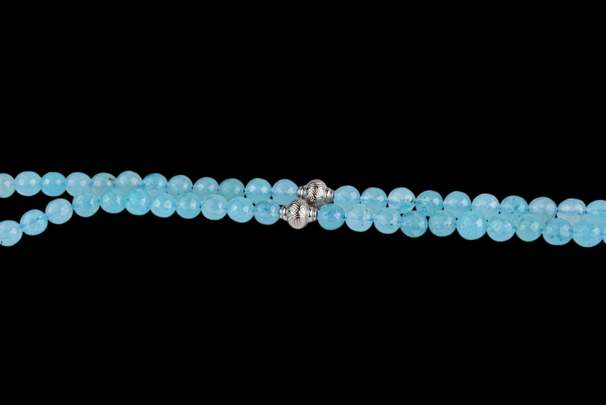 Turquoise Aqeeq Agate Tasbeeh; 99 Count Islamic Misbaha; Silver-Plated Pendant; Dhikr Prayer Beads; Ramadan Eid Gift; Muslim Gift - image 3