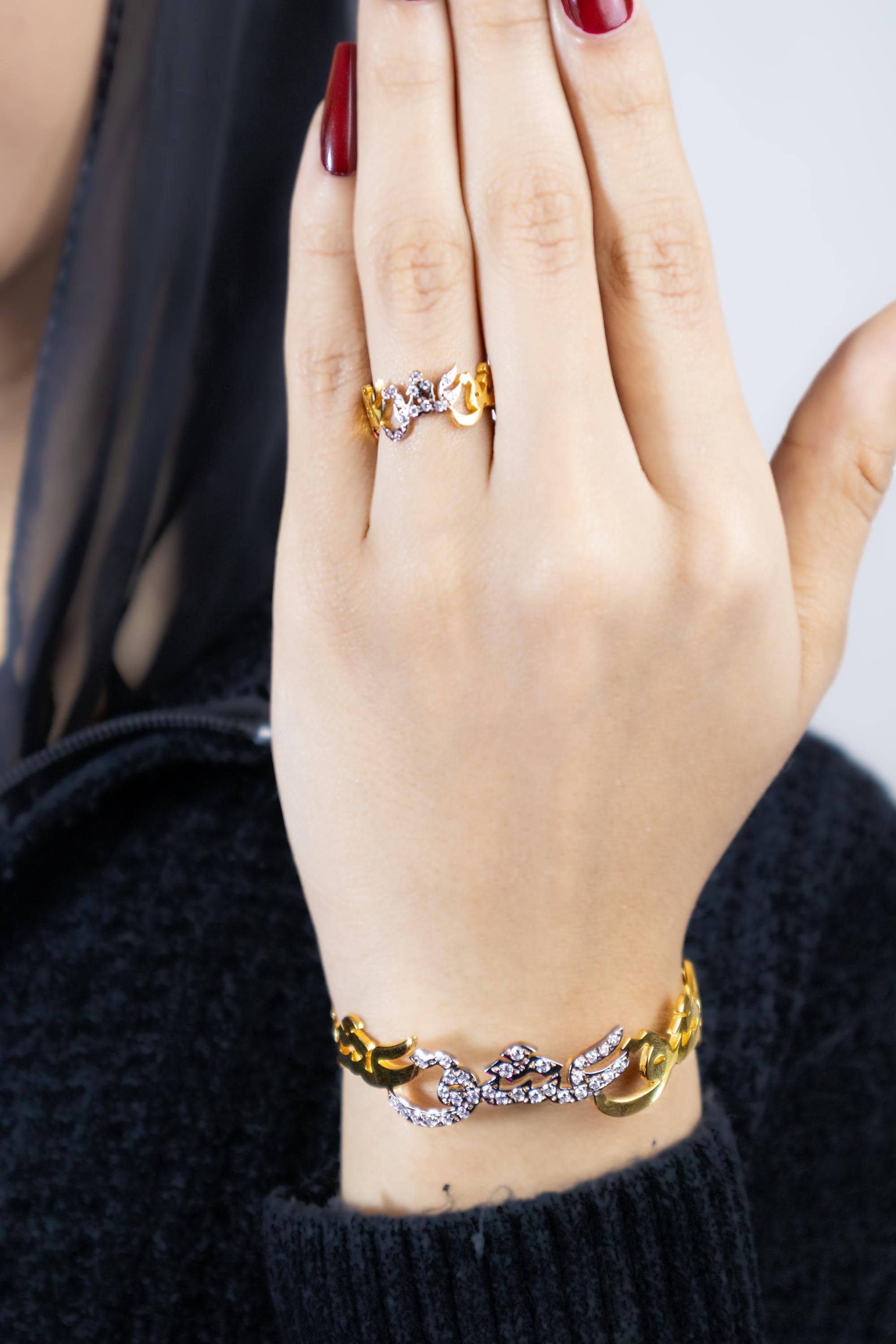 24k Gold-Plated Ishq Bracelet; Arabic Love Calligraphy; Statement Gold Bracelet; Middle Eastern; Meaningful Romantic Gift; Gifts for Her - image 4